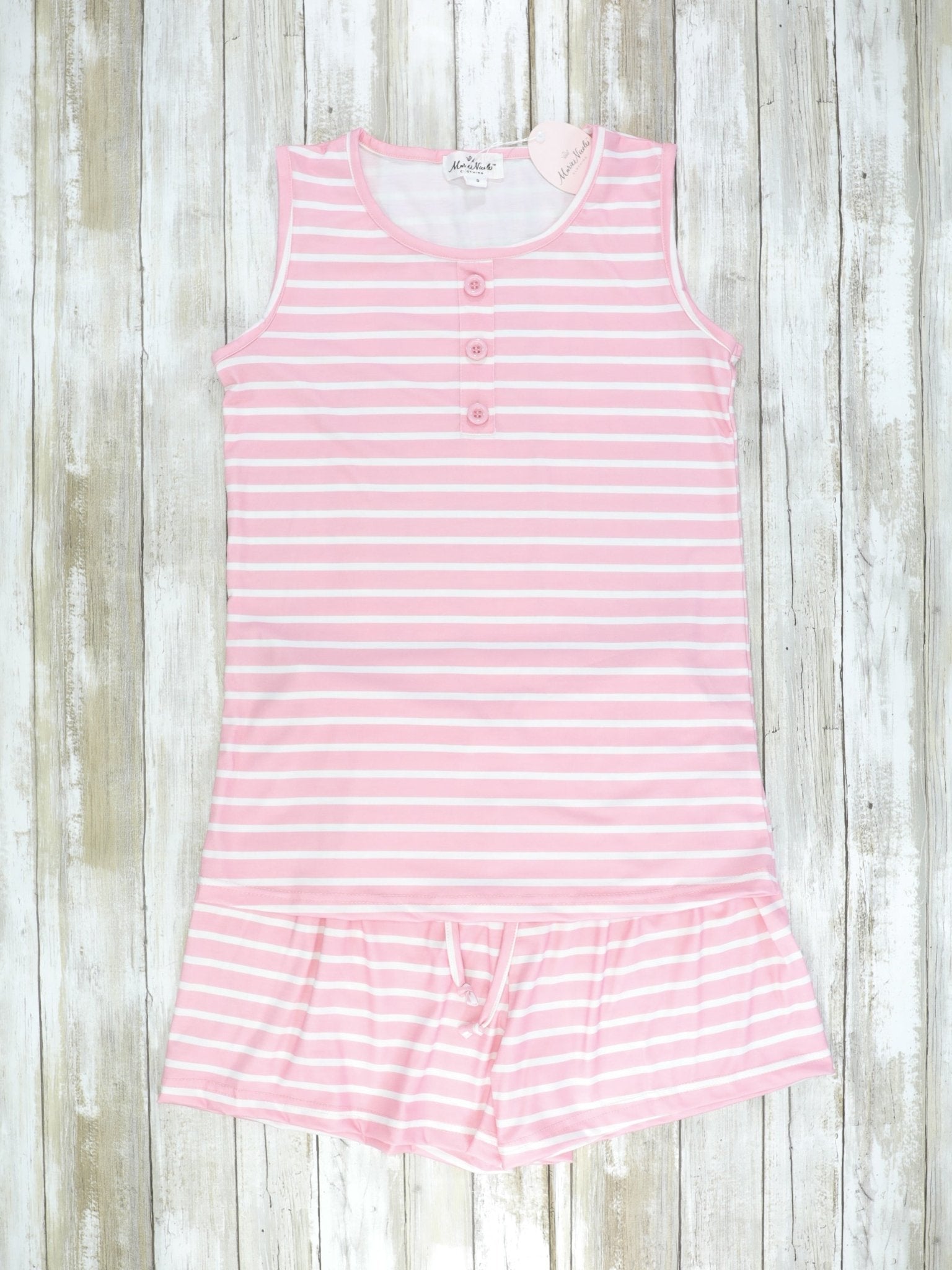 Mom & Me Pink Striped Loungewear Set - Marie Nicole Clothing