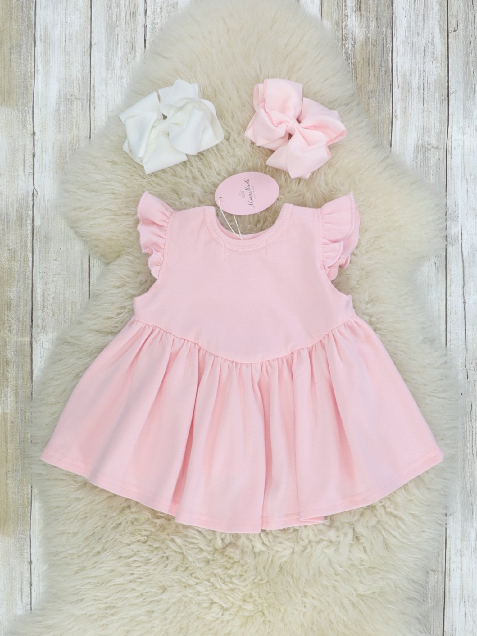 Cotton Hi - Lo Ruffle Top - Icy Pink - Marie Nicole Clothing