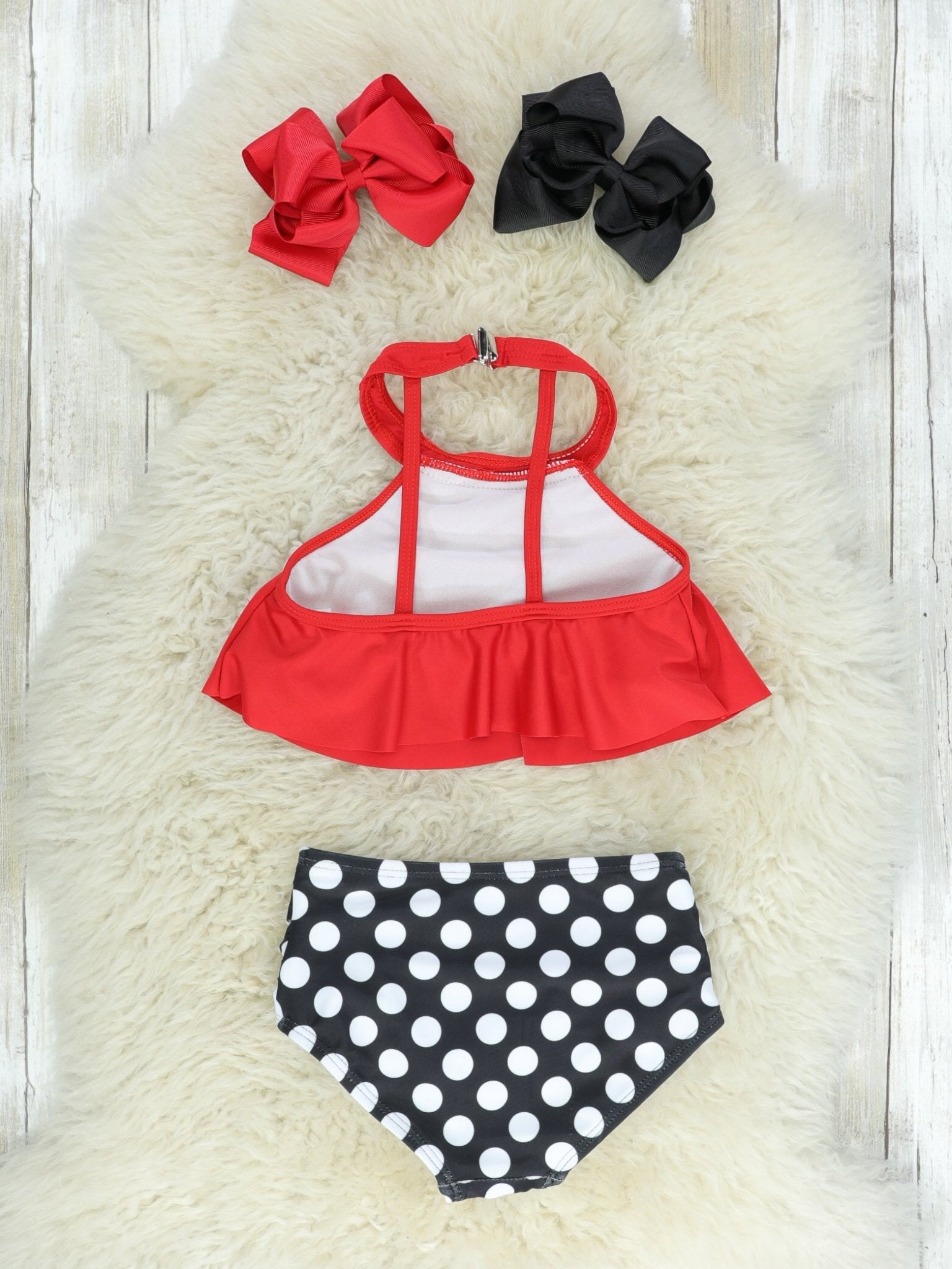 Mom & Me Red Halter Swimsuit - Marie Nicole Clothing