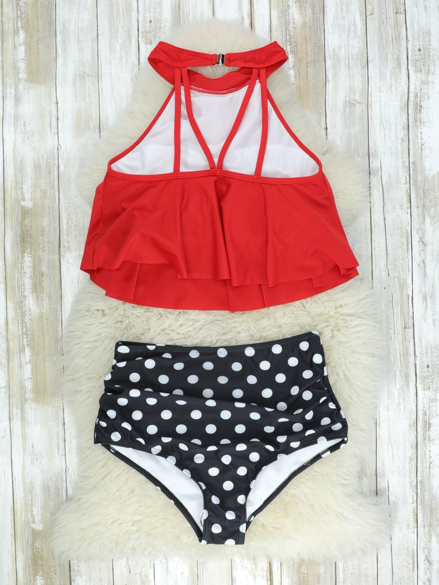 Mom & Me Red Halter Swimsuit - Marie Nicole Clothing
