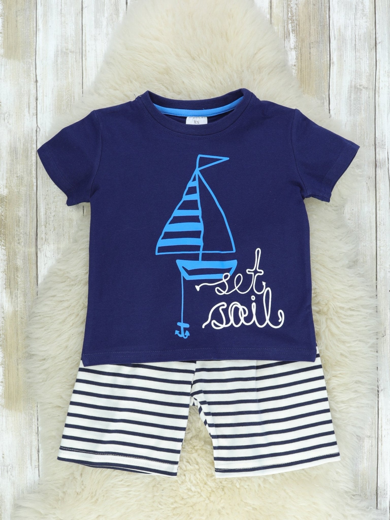 Set Sail Striped Shorts Outfit - Marie Nicole Clothing