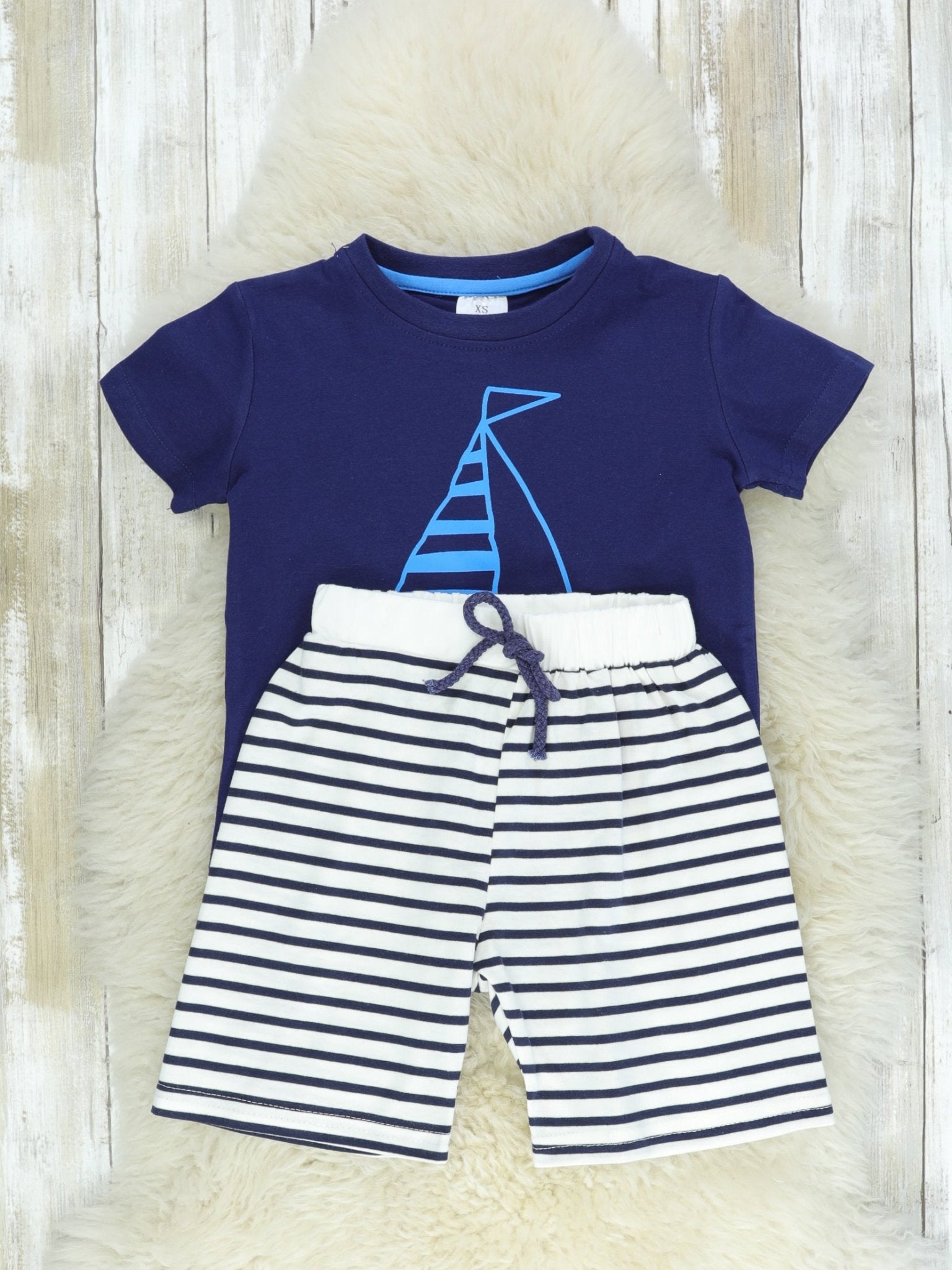 Set Sail Striped Shorts Outfit - Marie Nicole Clothing