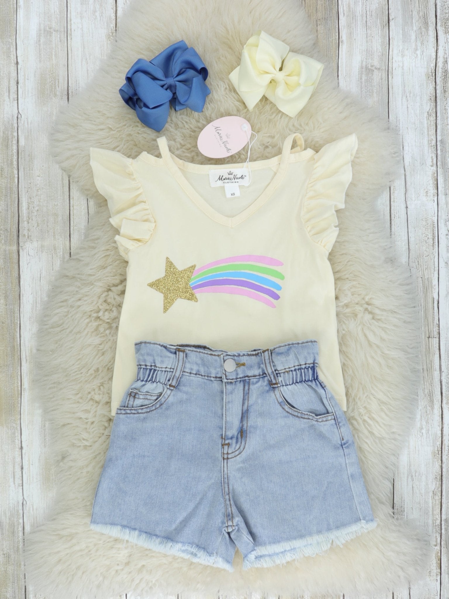 Shooting Star Denim Outfit - Marie Nicole Clothing