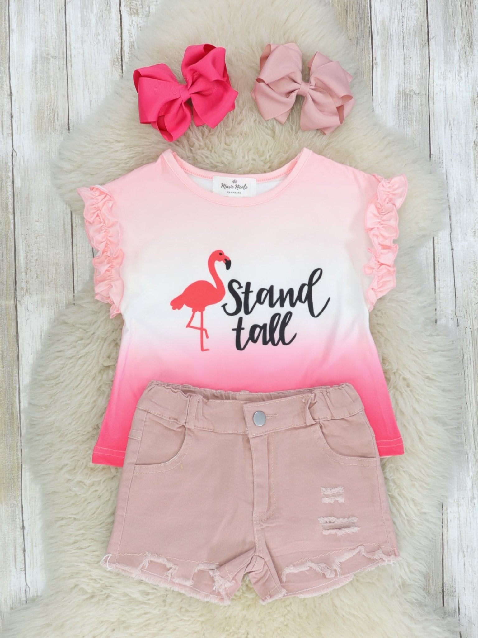 Flamingo Stand Tall Shorts Outfit - Marie Nicole Clothing