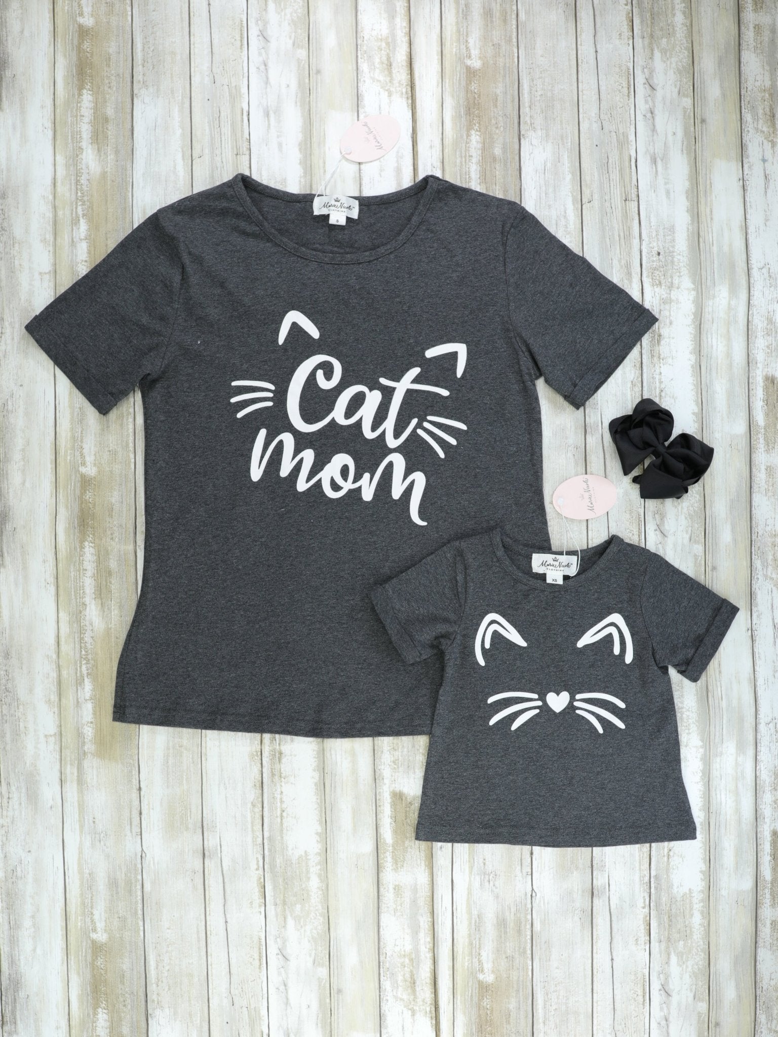 Mom & Me Cat Short Sleeve Shirt - Marie Nicole Clothing