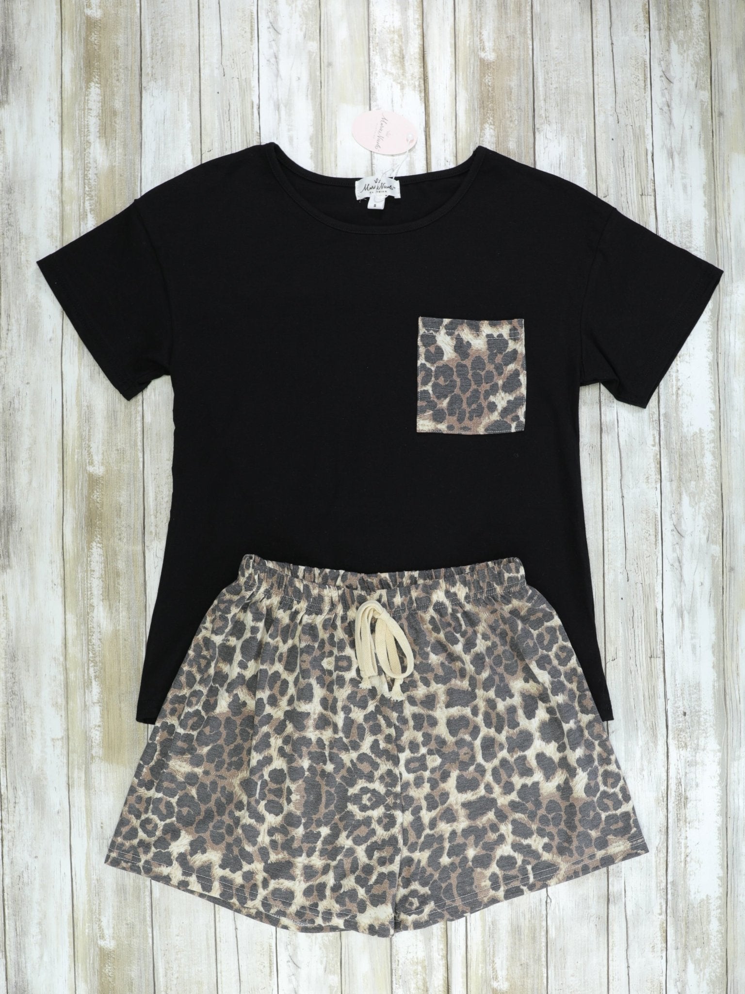 Mom & Me Black Leopard Loungewear Set - Marie Nicole Clothing