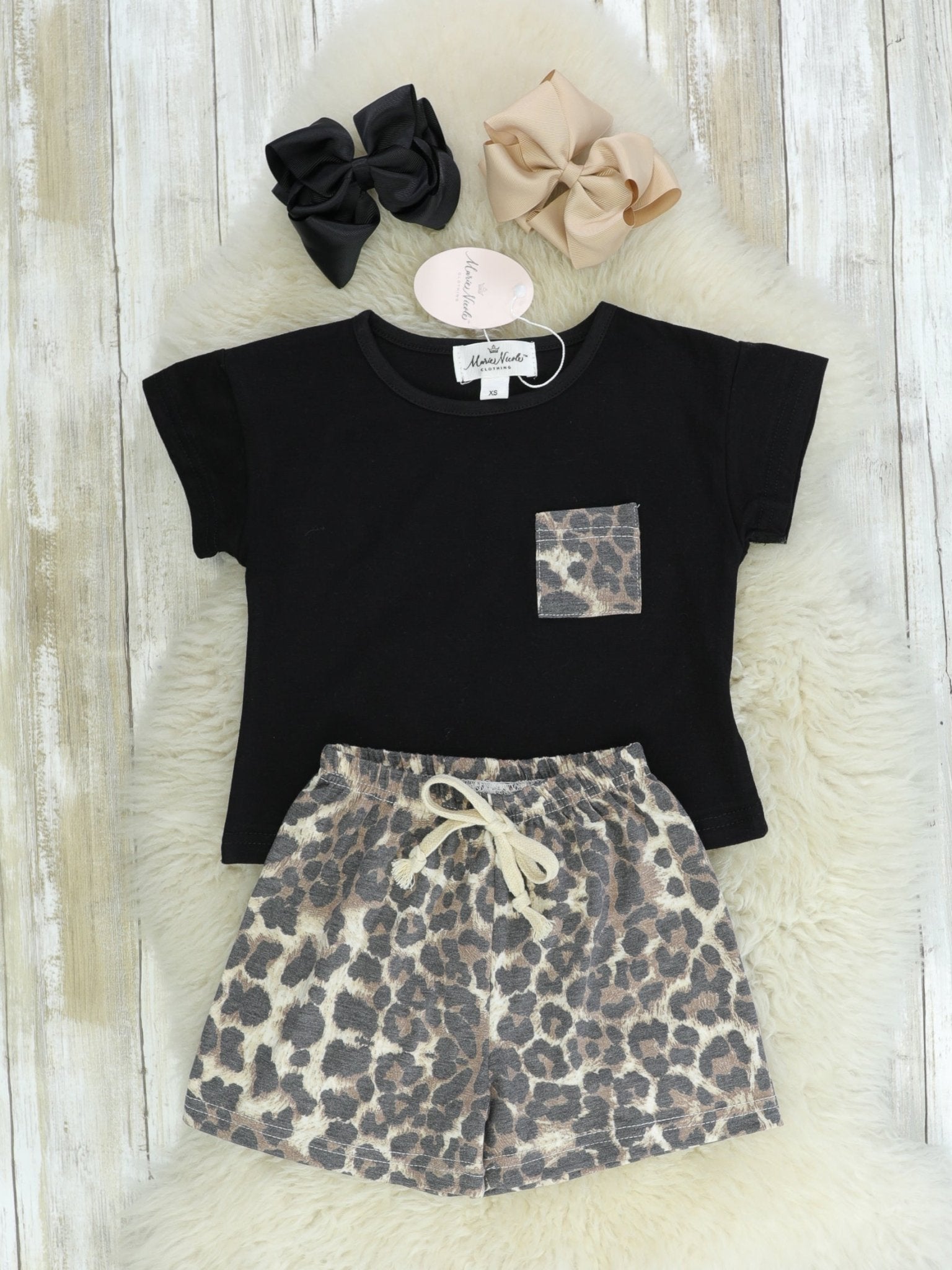 Mom & Me Black Leopard Loungewear Set - Marie Nicole Clothing