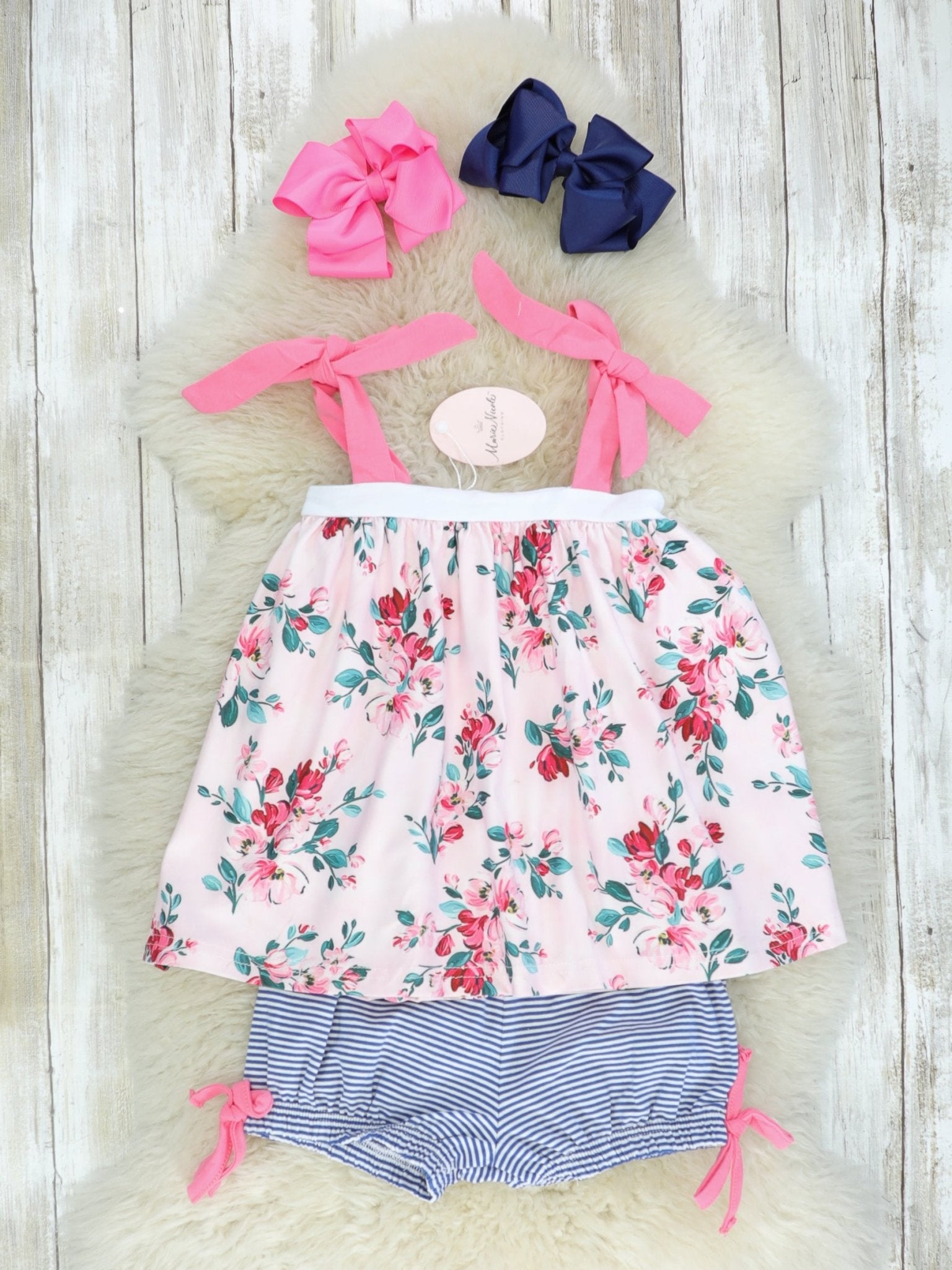 Pink Swing Tank & Shorts Outfit - Marie Nicole Clothing