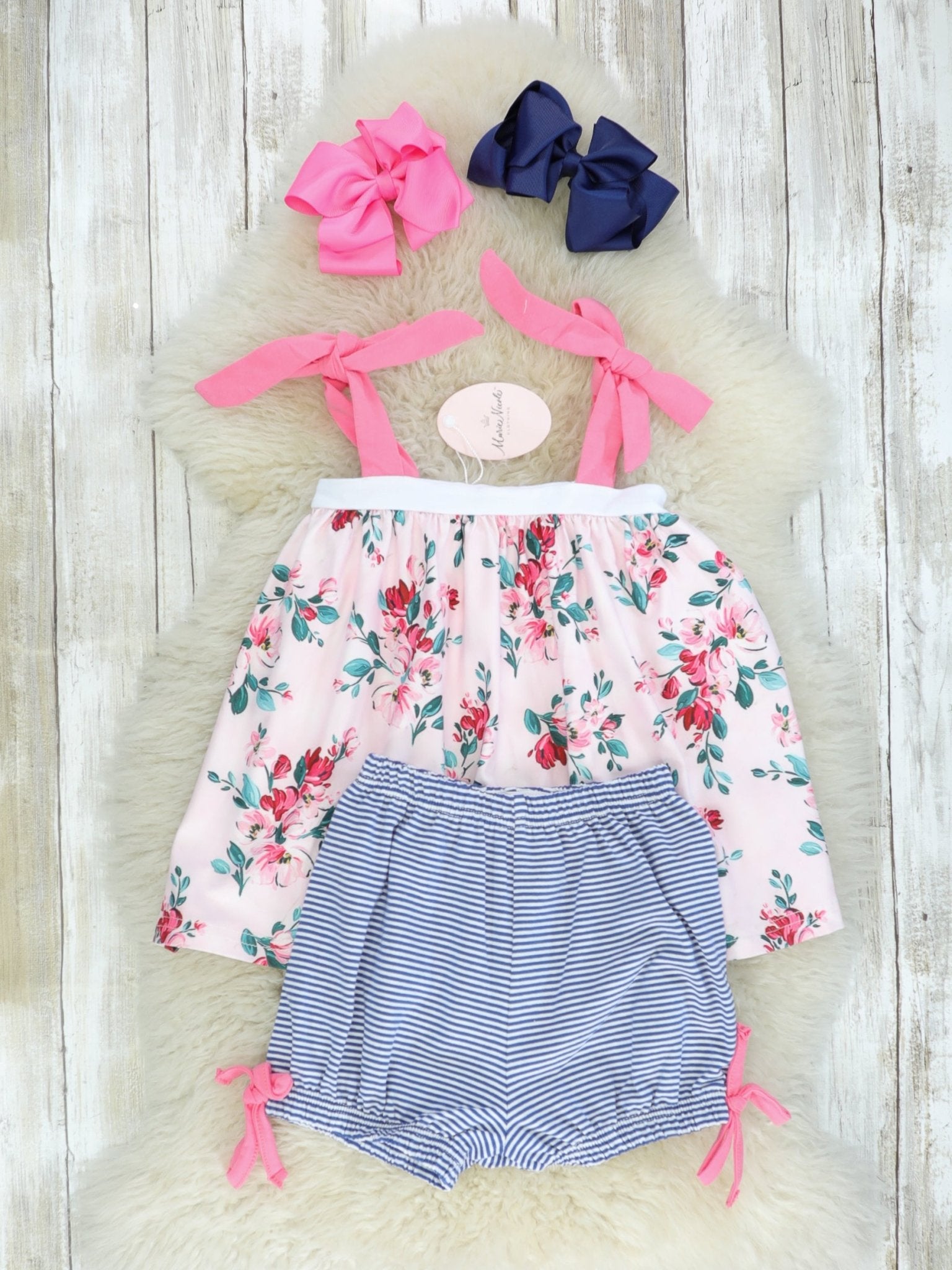 Pink Swing Tank & Shorts Outfit - Marie Nicole Clothing