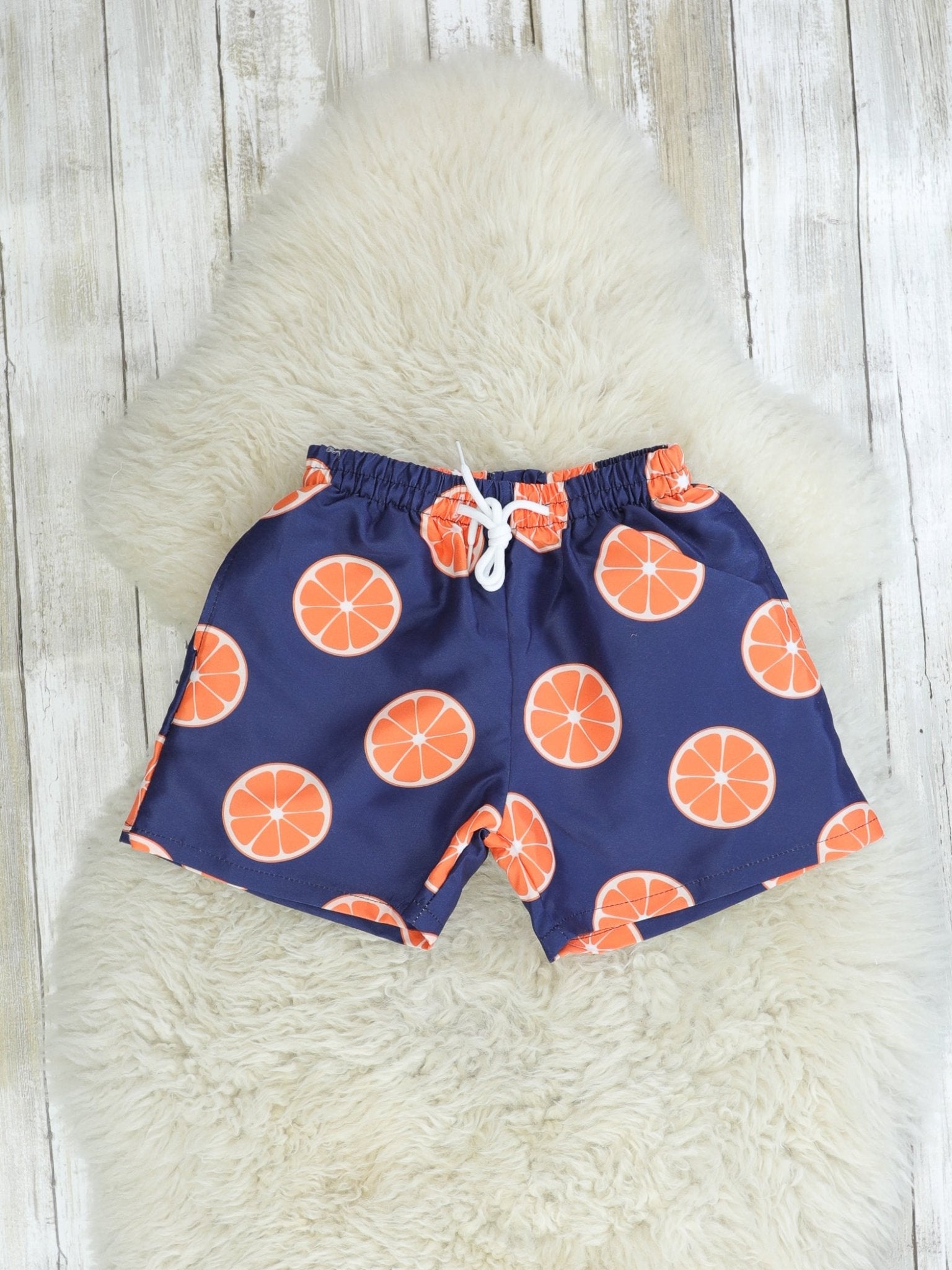 Family Orange & Navy Blue Swimsuit - Marie Nicole Clothing