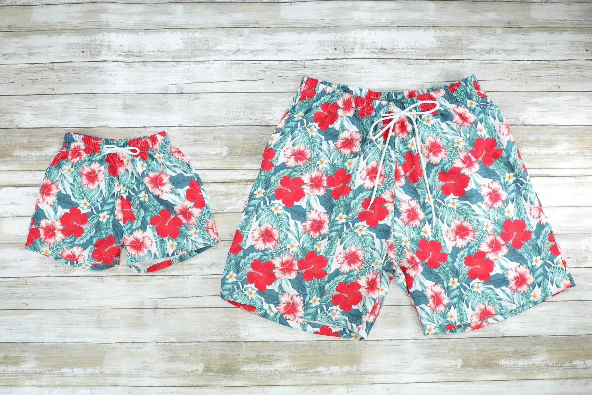 Family Red, Pink, & Blue Tropical Floral Swimsuit - Marie Nicole Clothing