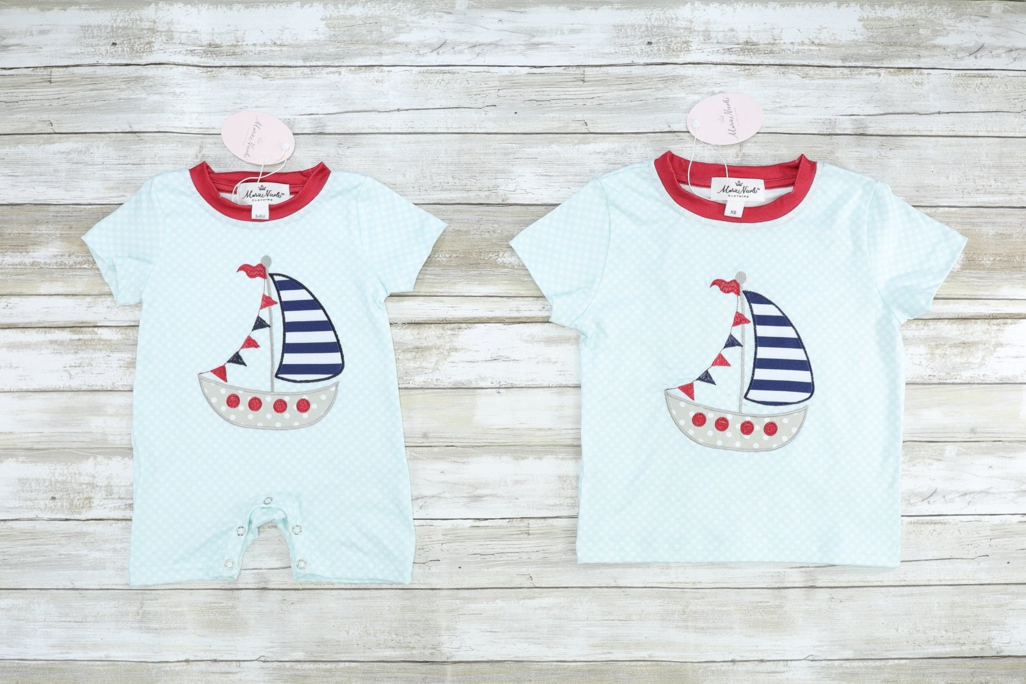 Sailboat Polka Dot Shirt - Marie Nicole Clothing