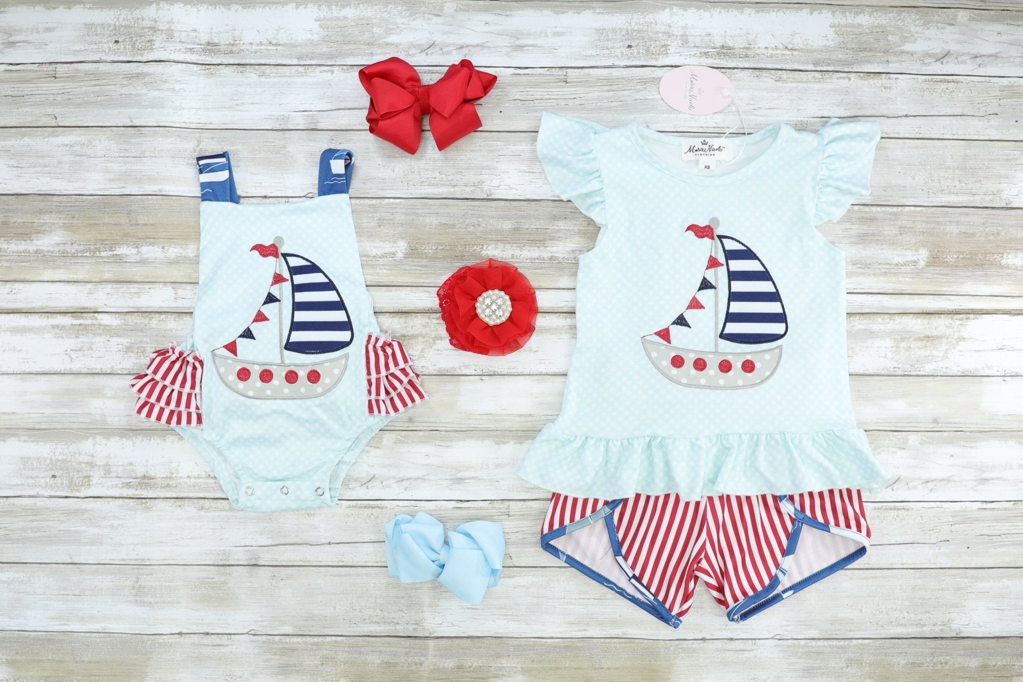 Sailboat Polka Dot Shirt - Marie Nicole Clothing