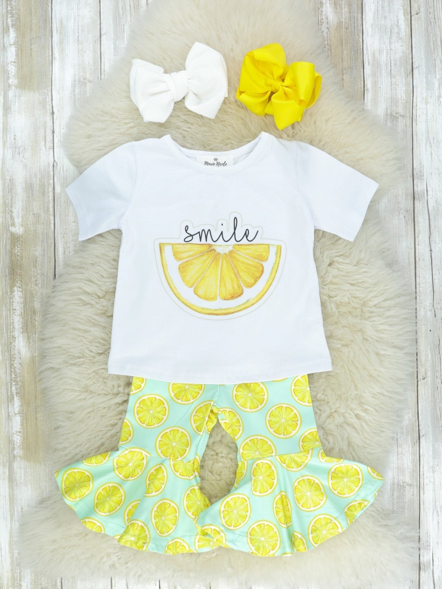 Smile Lemon Capris Bell Bottoms Outfit - Marie Nicole Clothing
