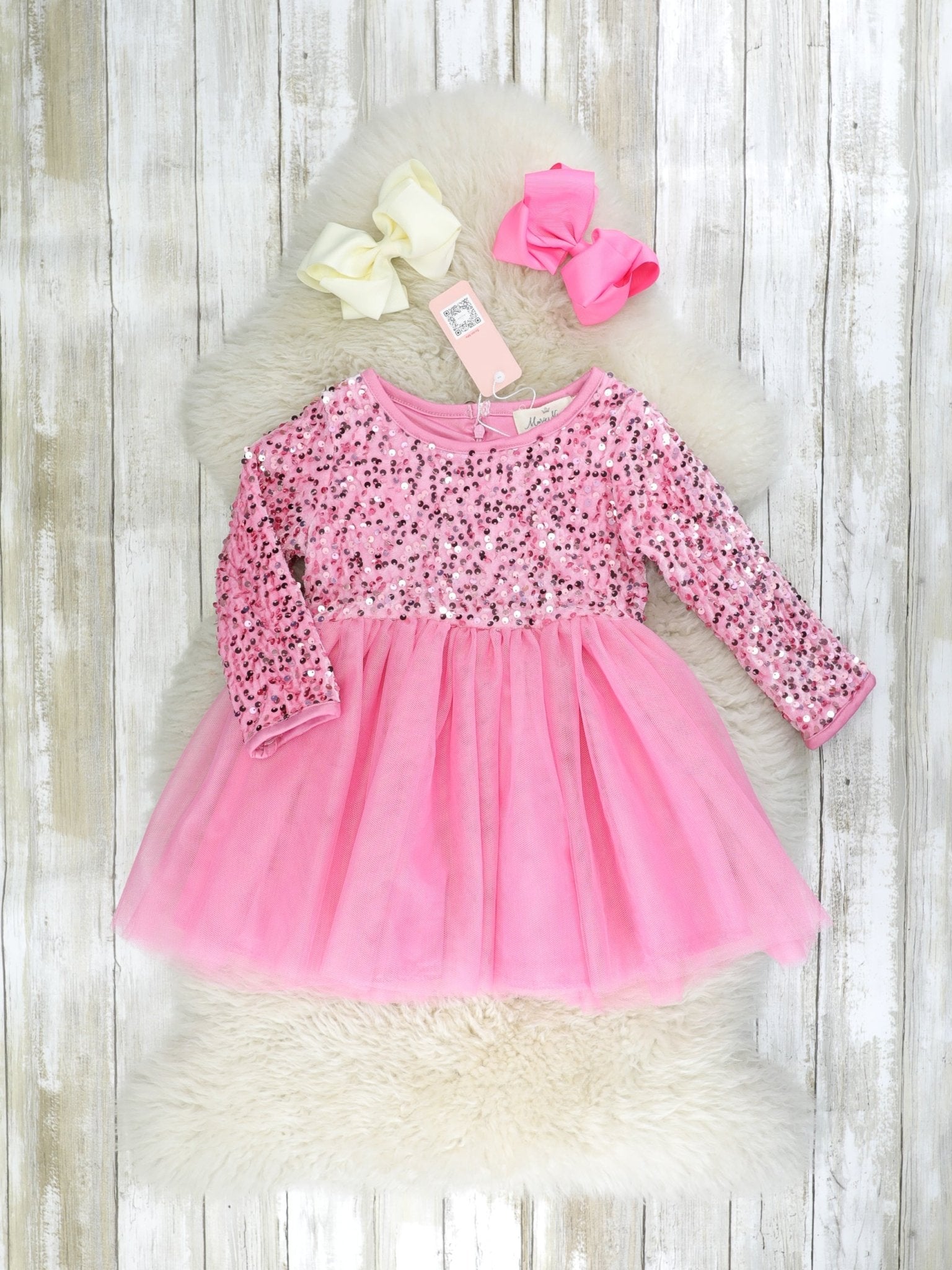 Pink Sparkly Tulle Dress - Marie Nicole Clothing