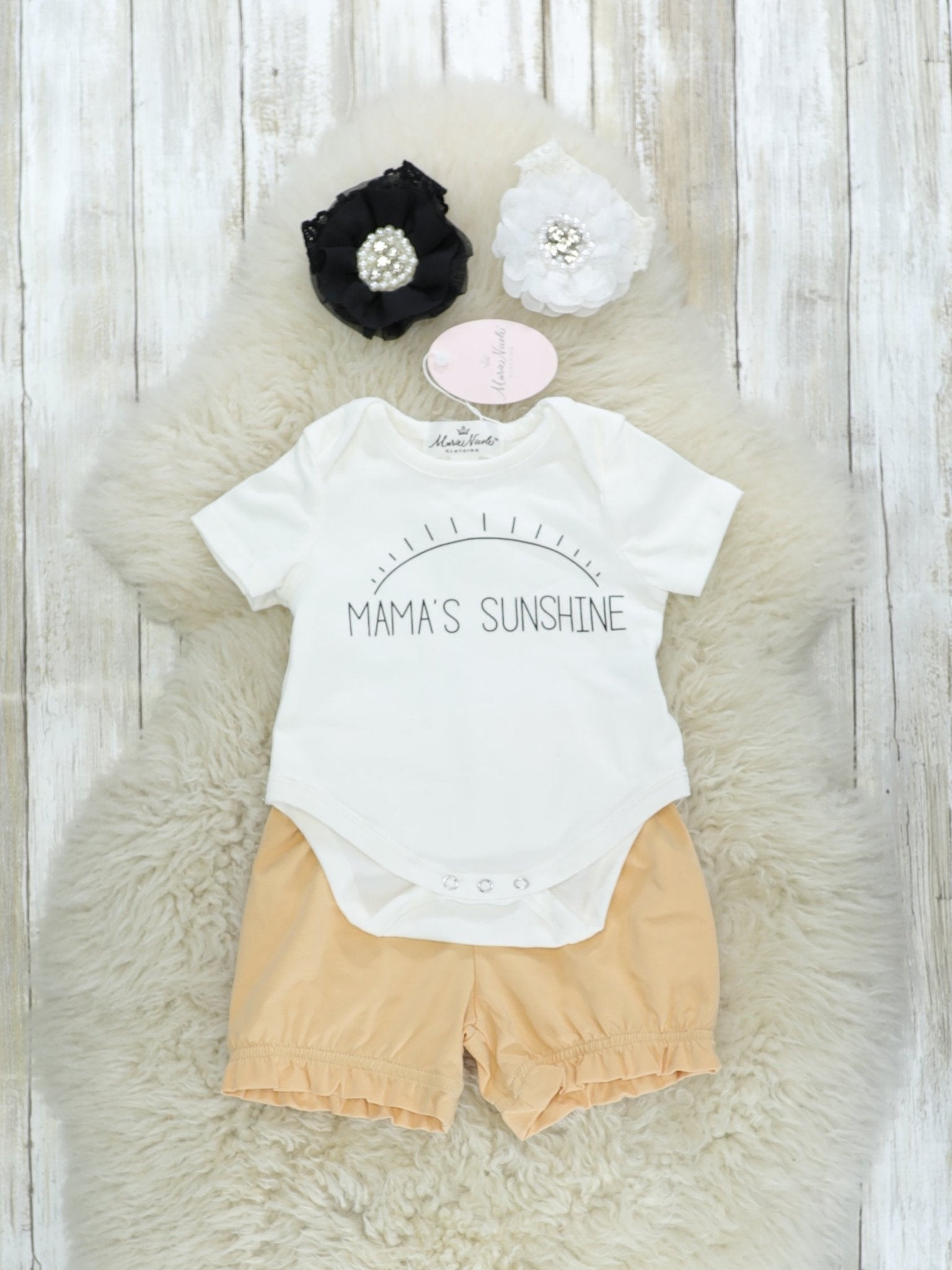 Mama's Sunshine Onesie & Shorts Outfit - Marie Nicole Clothing