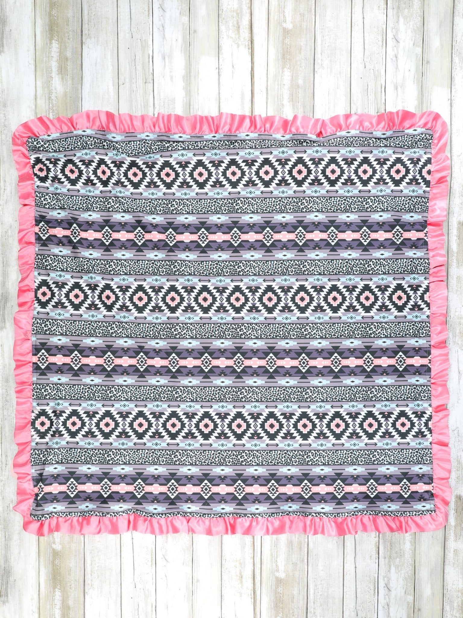 Pink Western Mink Blanket - Marie Nicole Clothing