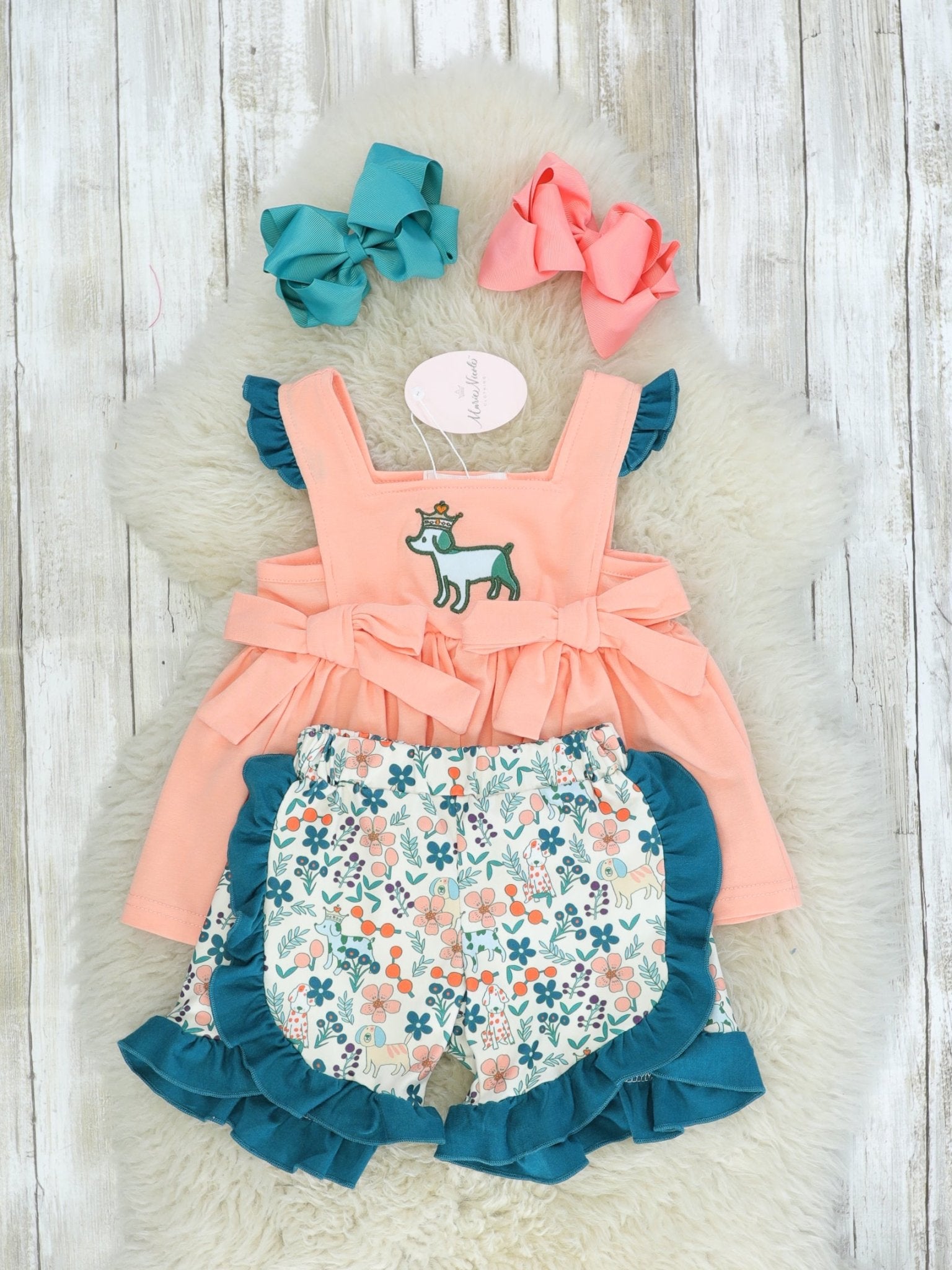 MNC Royal Pups - Eloise Ruffle Outfit™ - Marie Nicole Clothing