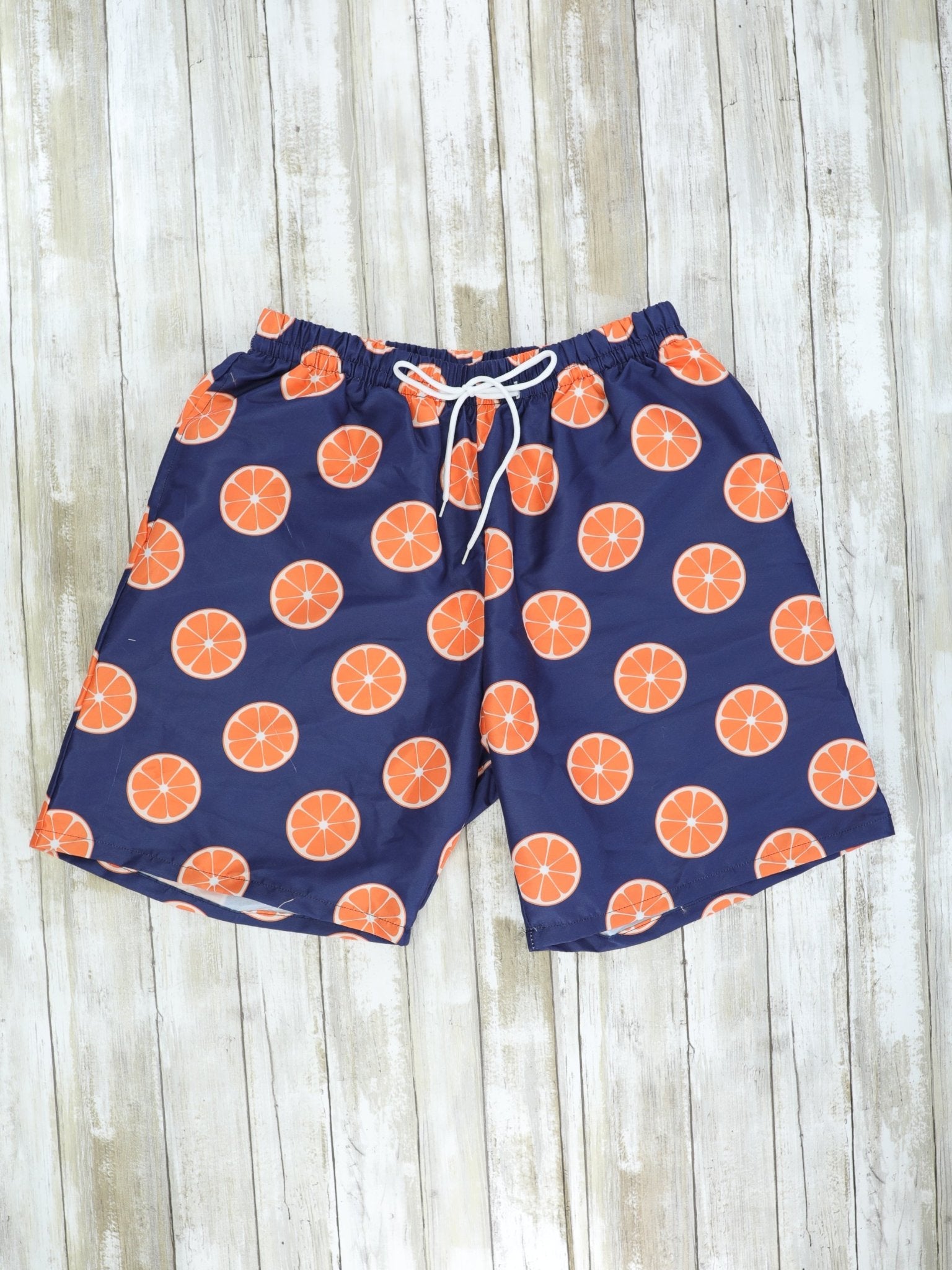Family Orange & Navy Blue Swimsuit - Marie Nicole Clothing