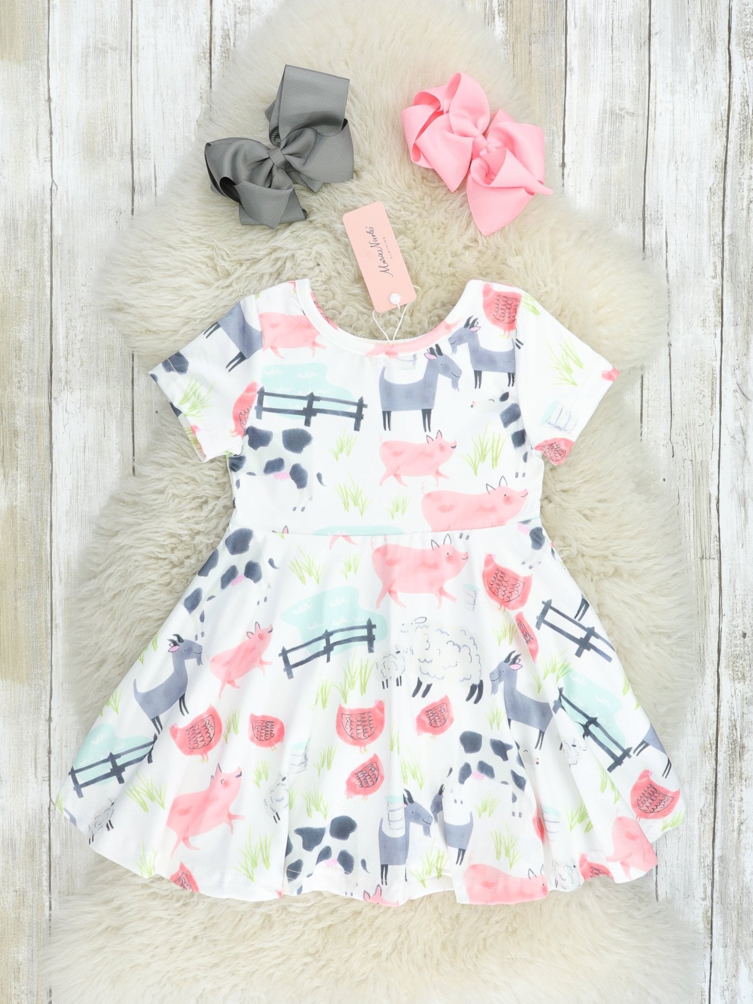 Farm Animal Swing Dress - Marie Nicole Clothing