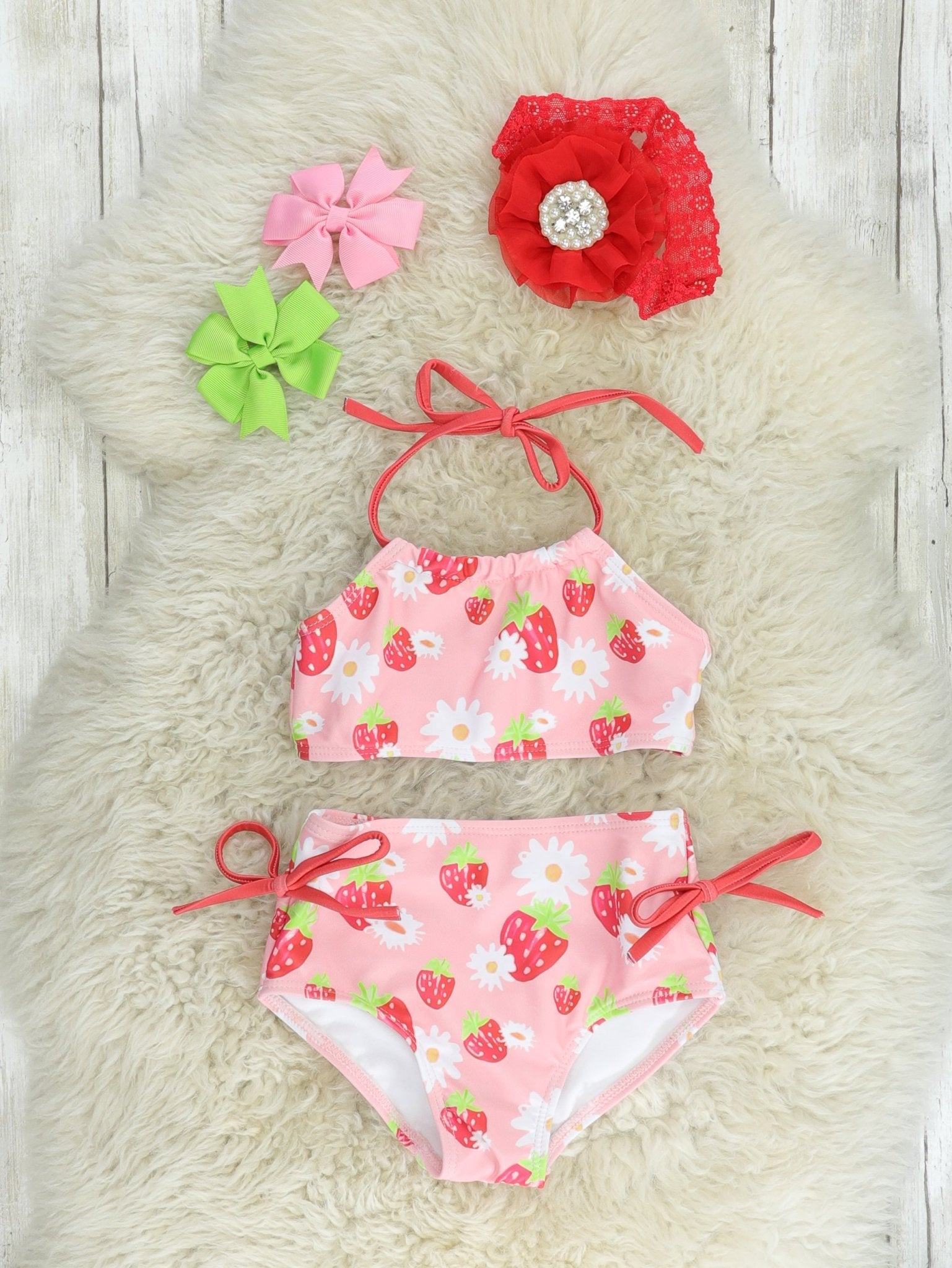Strawberry & Daisy Swimsuit - Marie Nicole Clothing