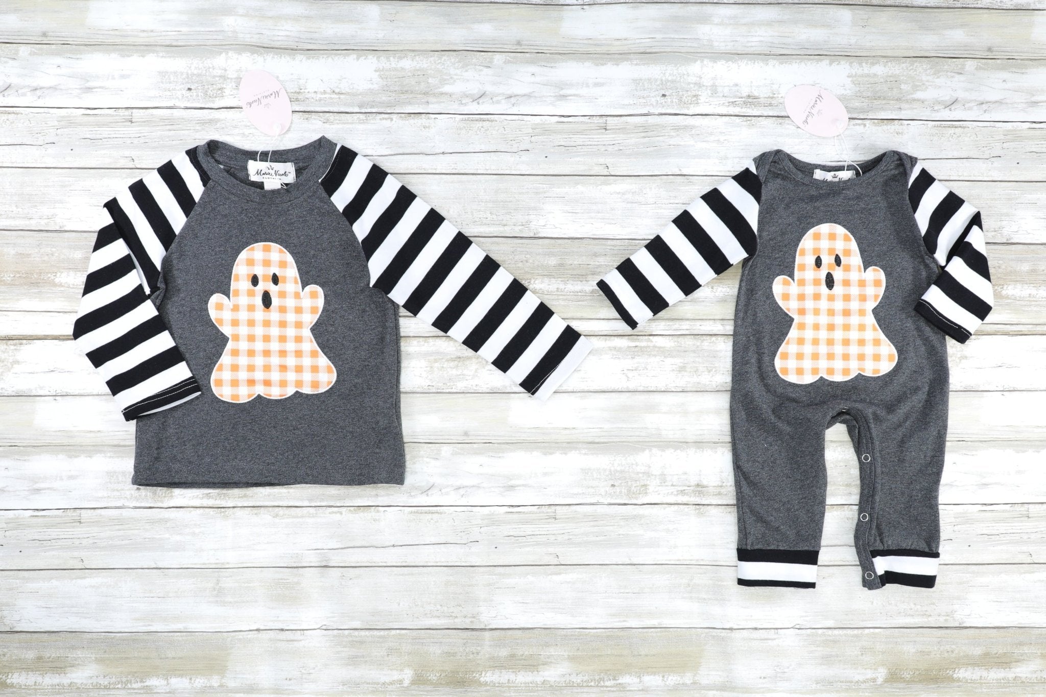 Charcoal Ghost Romper - Marie Nicole Clothing
