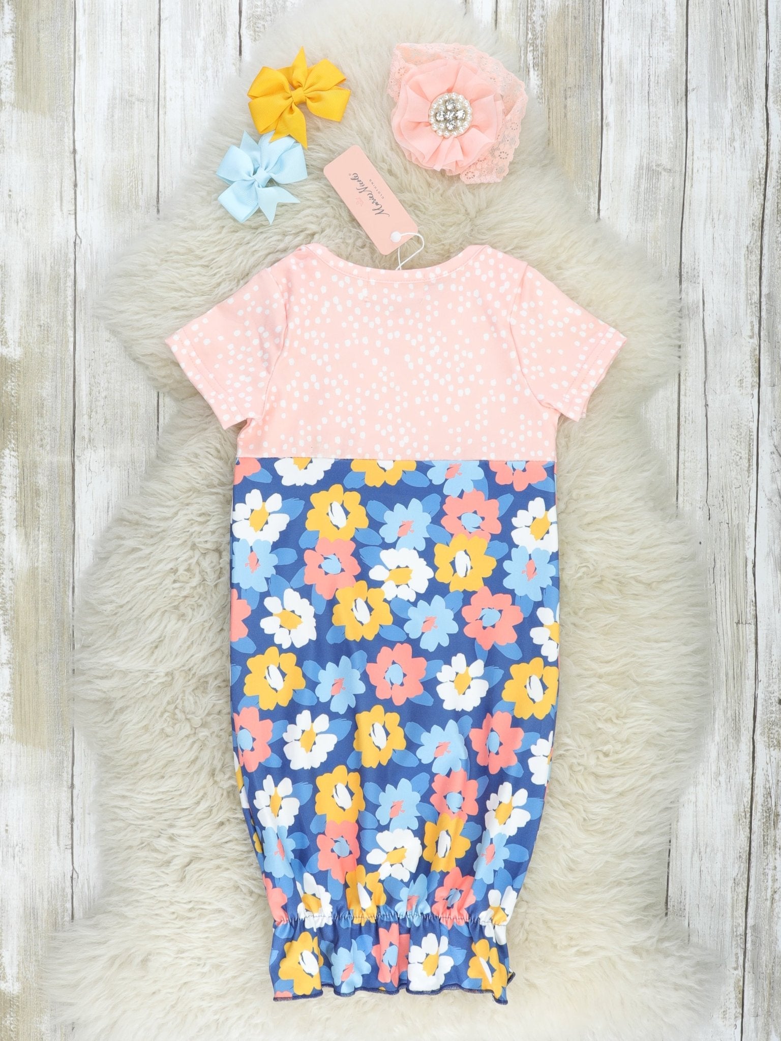 Navy Dahlia Ruffle Gown - Marie Nicole Clothing