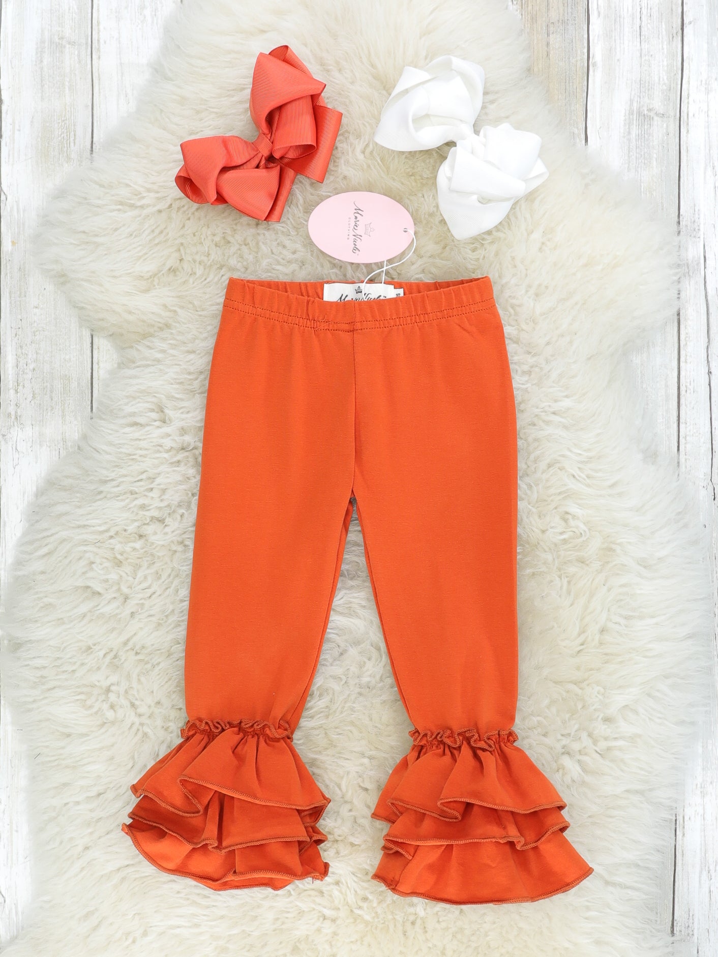Pumpkin Orange Icing Ruffle Leggings,Baby leggings, Pumpkin