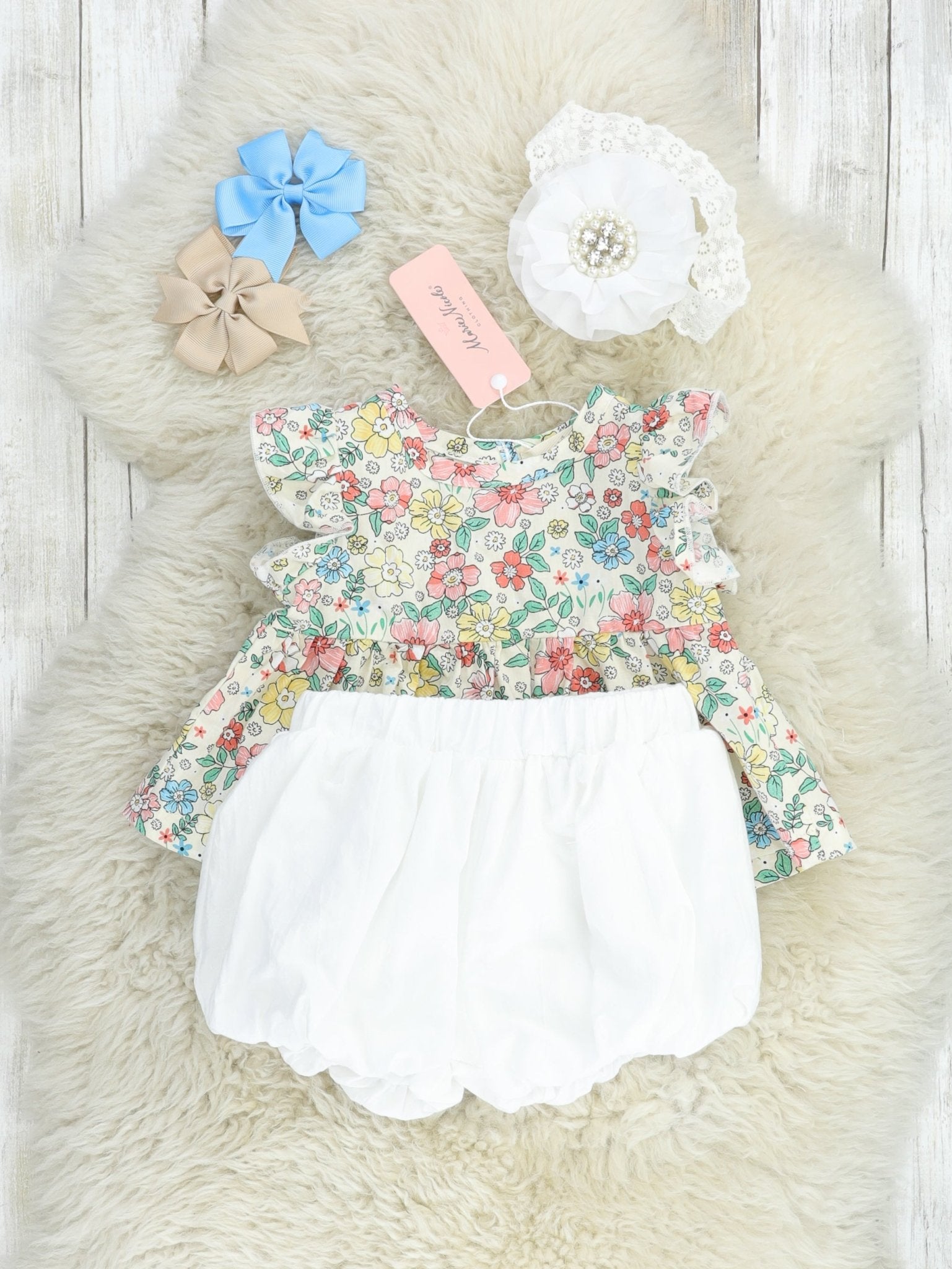 Buttercup Ruffle Tunic & Bloomers Outfit - Marie Nicole Clothing
