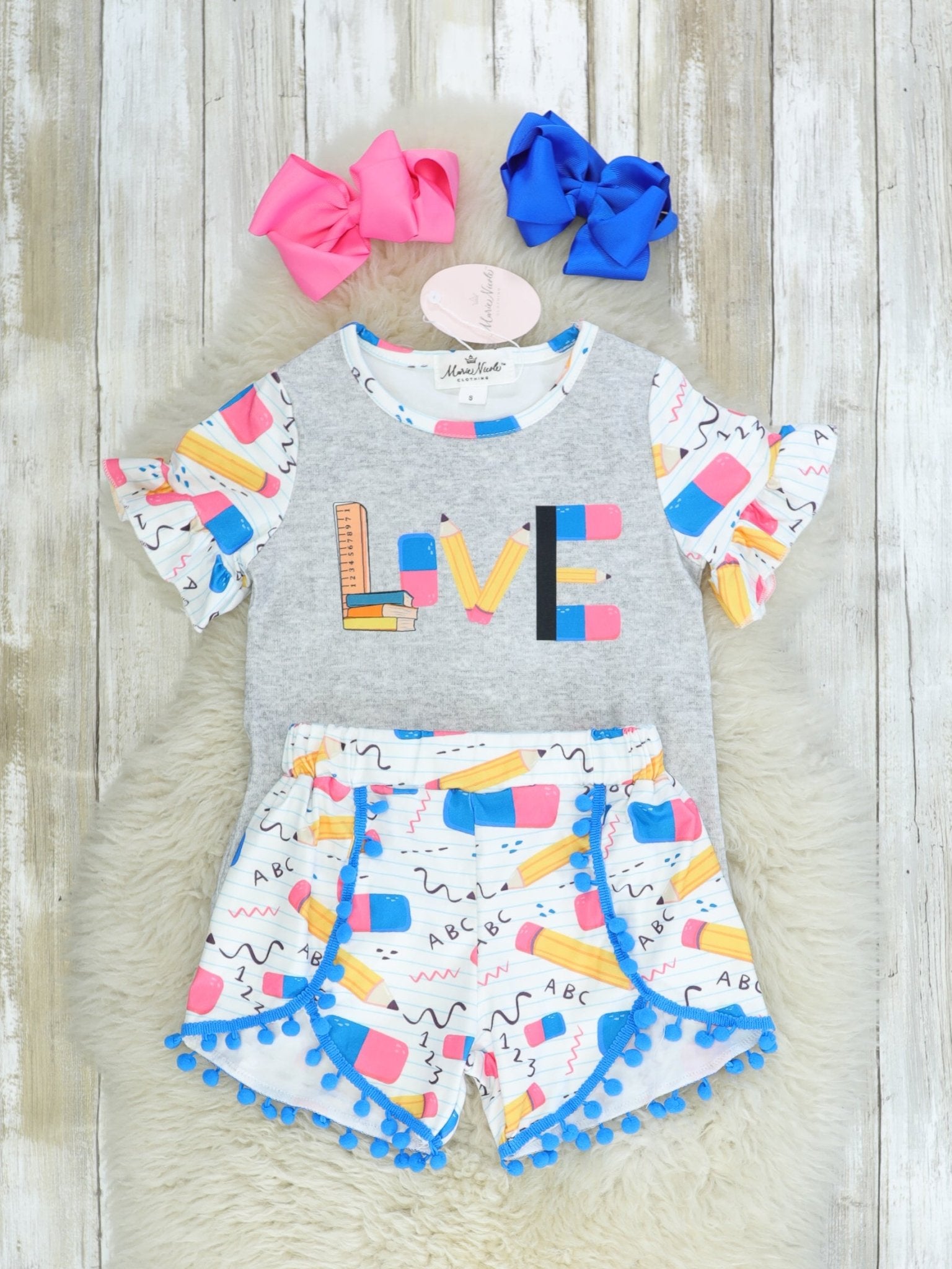 "Love" Pencil Ruffle Outfit - Marie Nicole Clothing