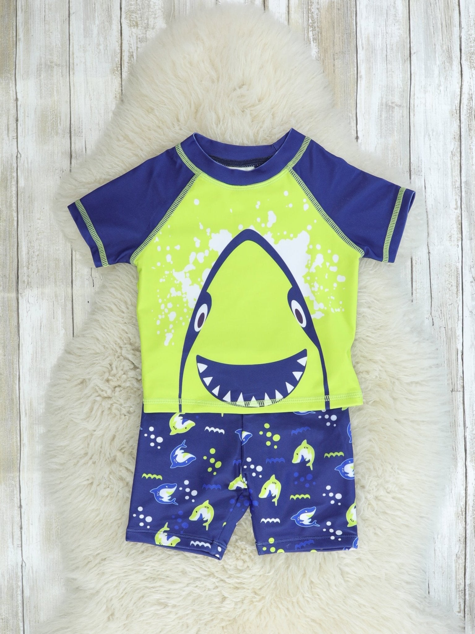 Shark Rash Guard & Swim Trunks - Marie Nicole Clothing