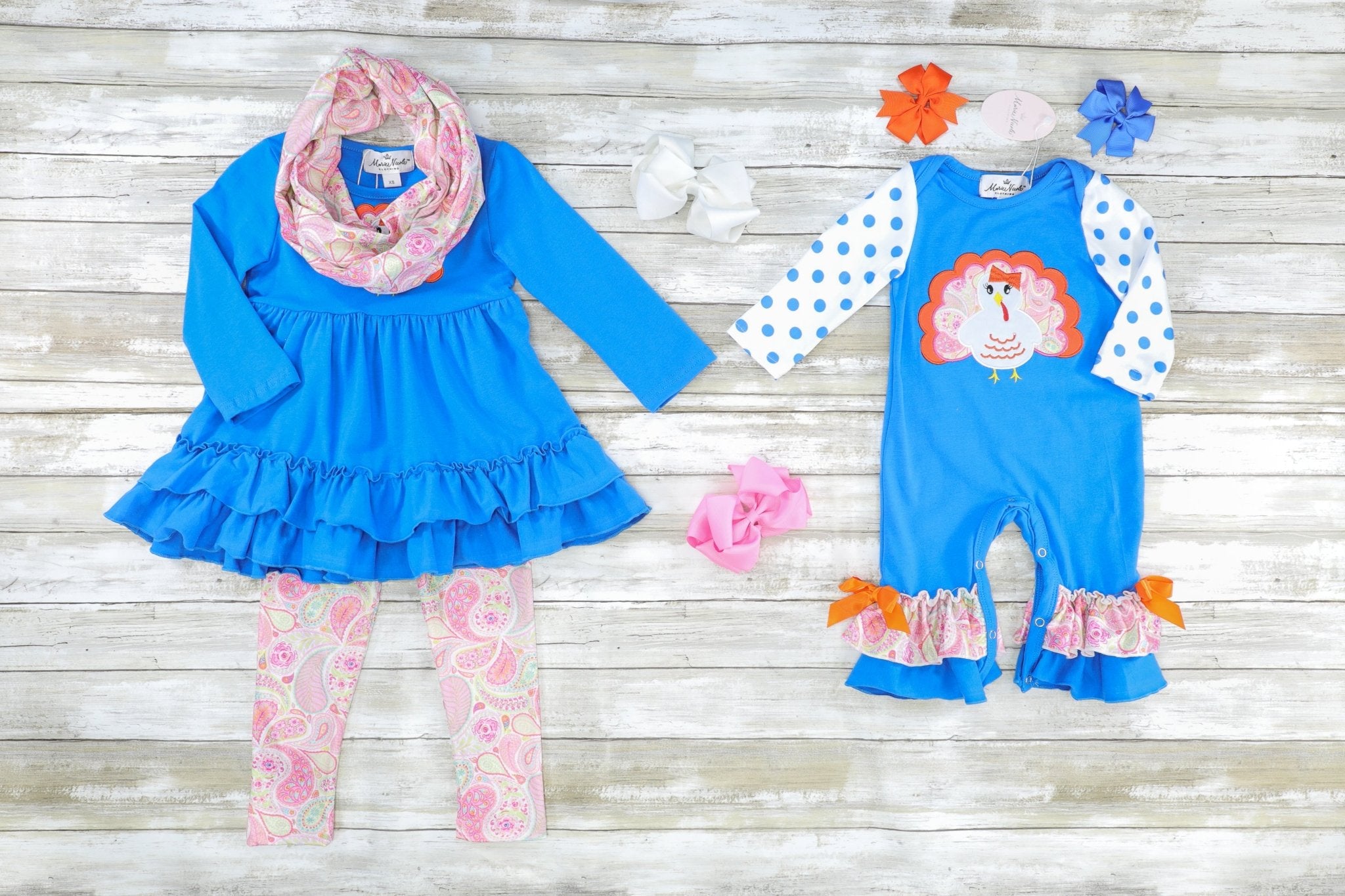Blue & Pink Paisley Turkey 3 - Piece Set - Marie Nicole Clothing