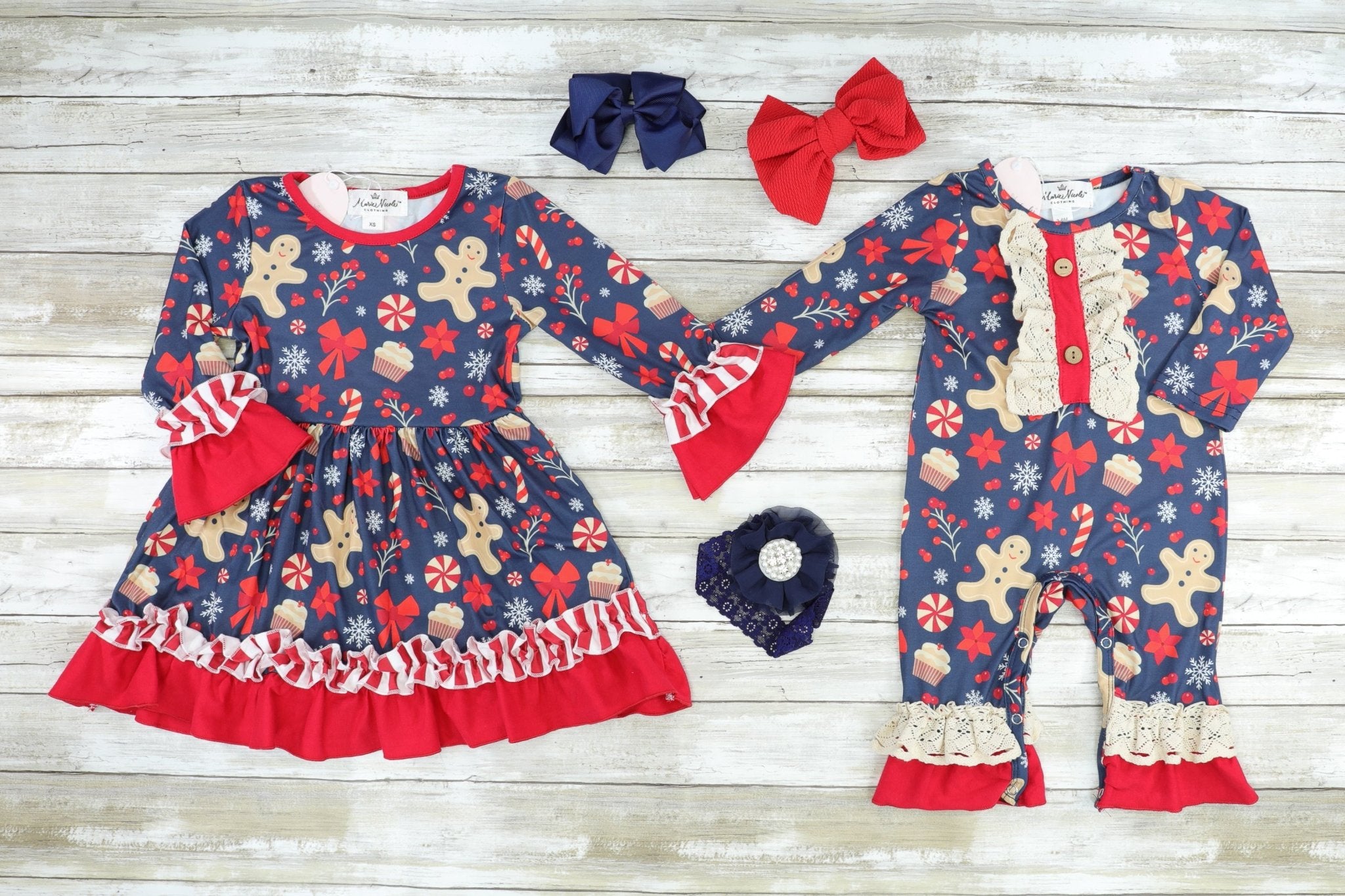 Sweet Gingerbread Ruffle Dress - Marie Nicole Clothing