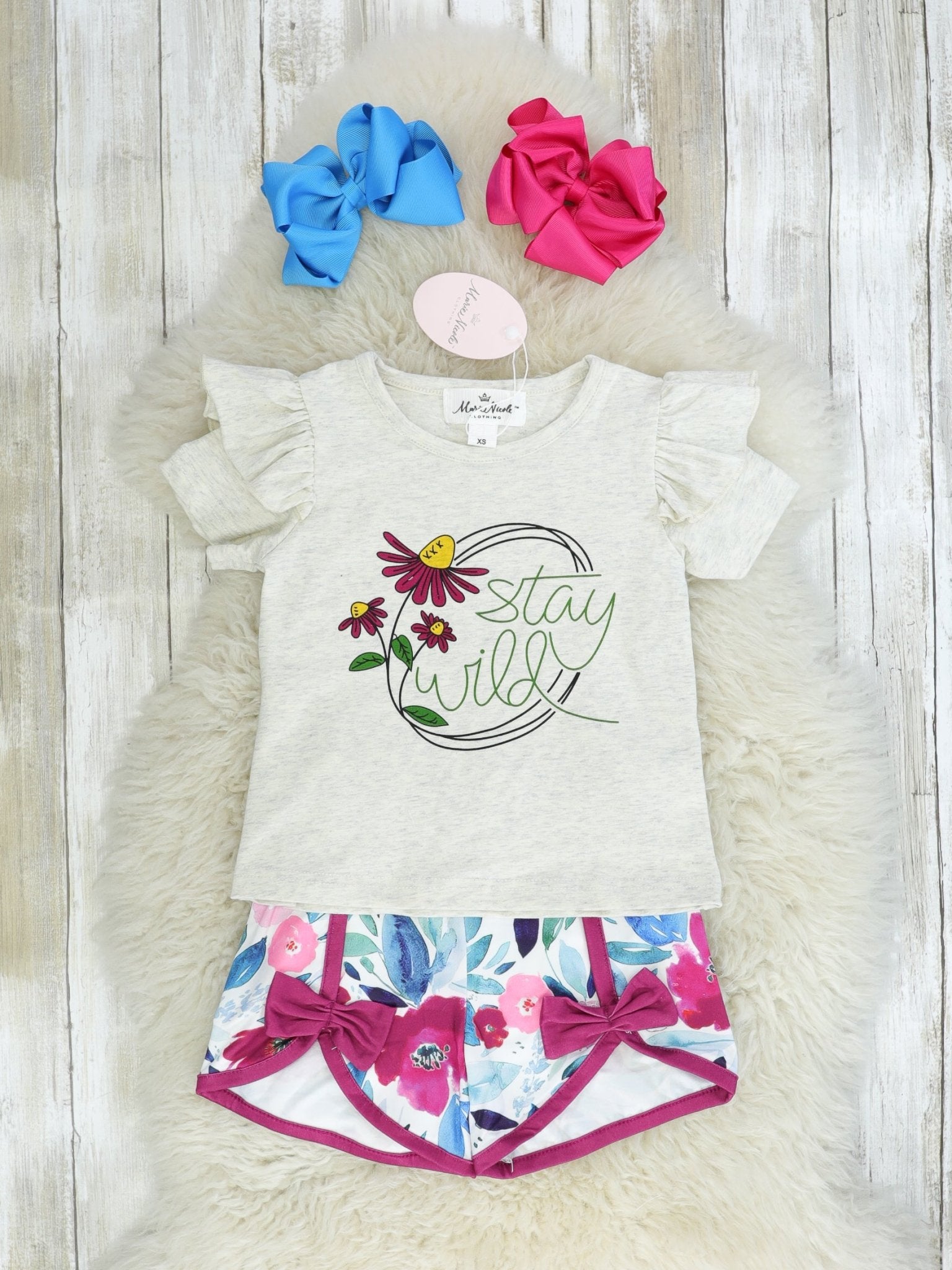 "Stay Wild" Floral Outfit - Marie Nicole Clothing