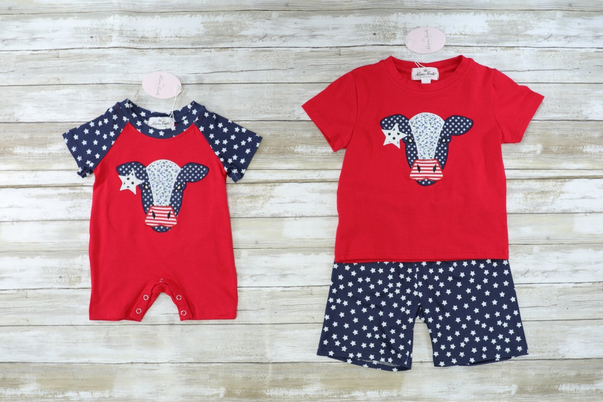 Patriotic Cow Outfit - Marie Nicole Clothing
