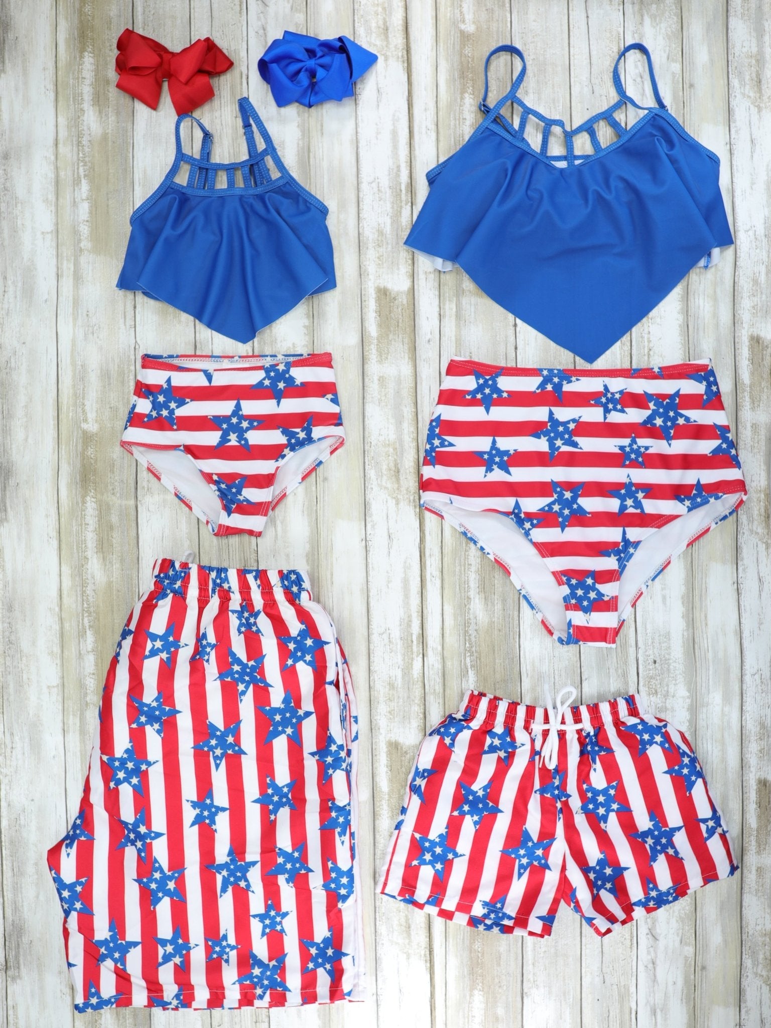 Family Red, White, & Blue Star Swimsuit - Marie Nicole Clothing