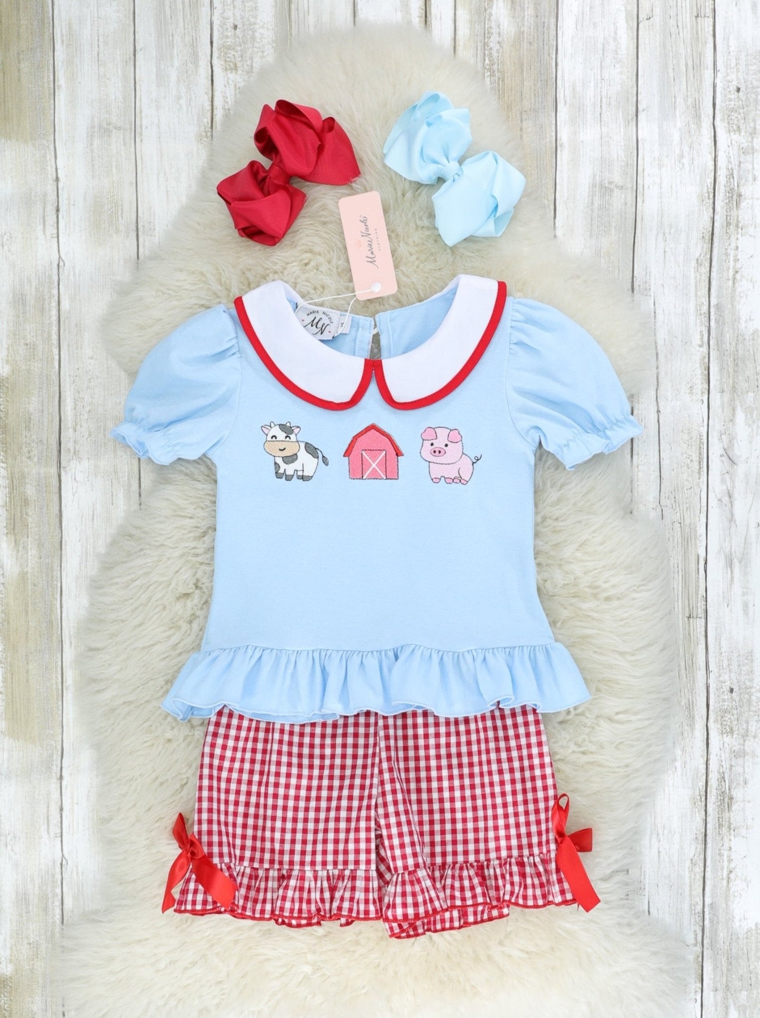 Farm Friends Ruffle Outfit - Marie Nicole Clothing