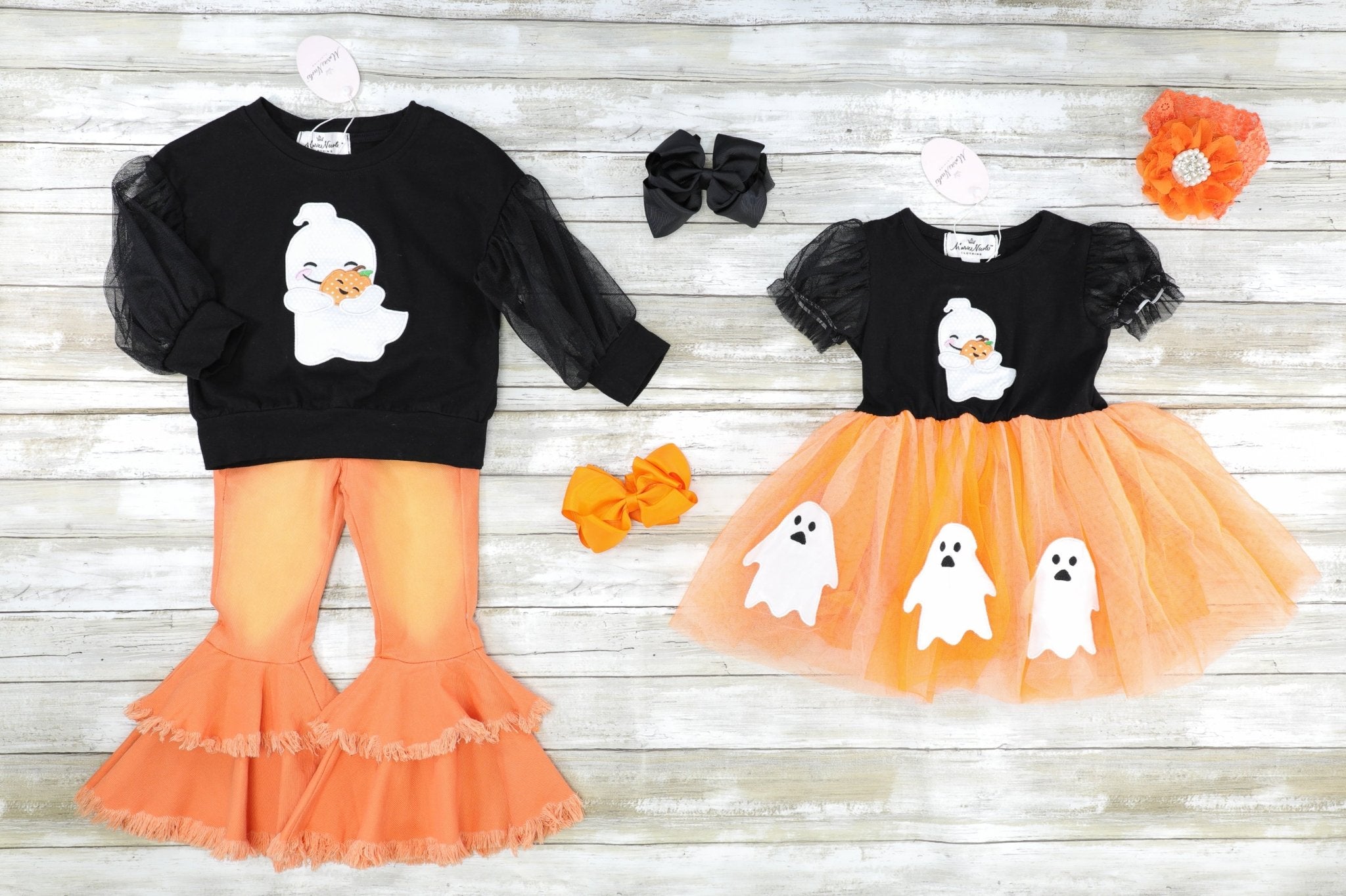 Cuddle Ghost Bell Bottom Outfit - Marie Nicole Clothing