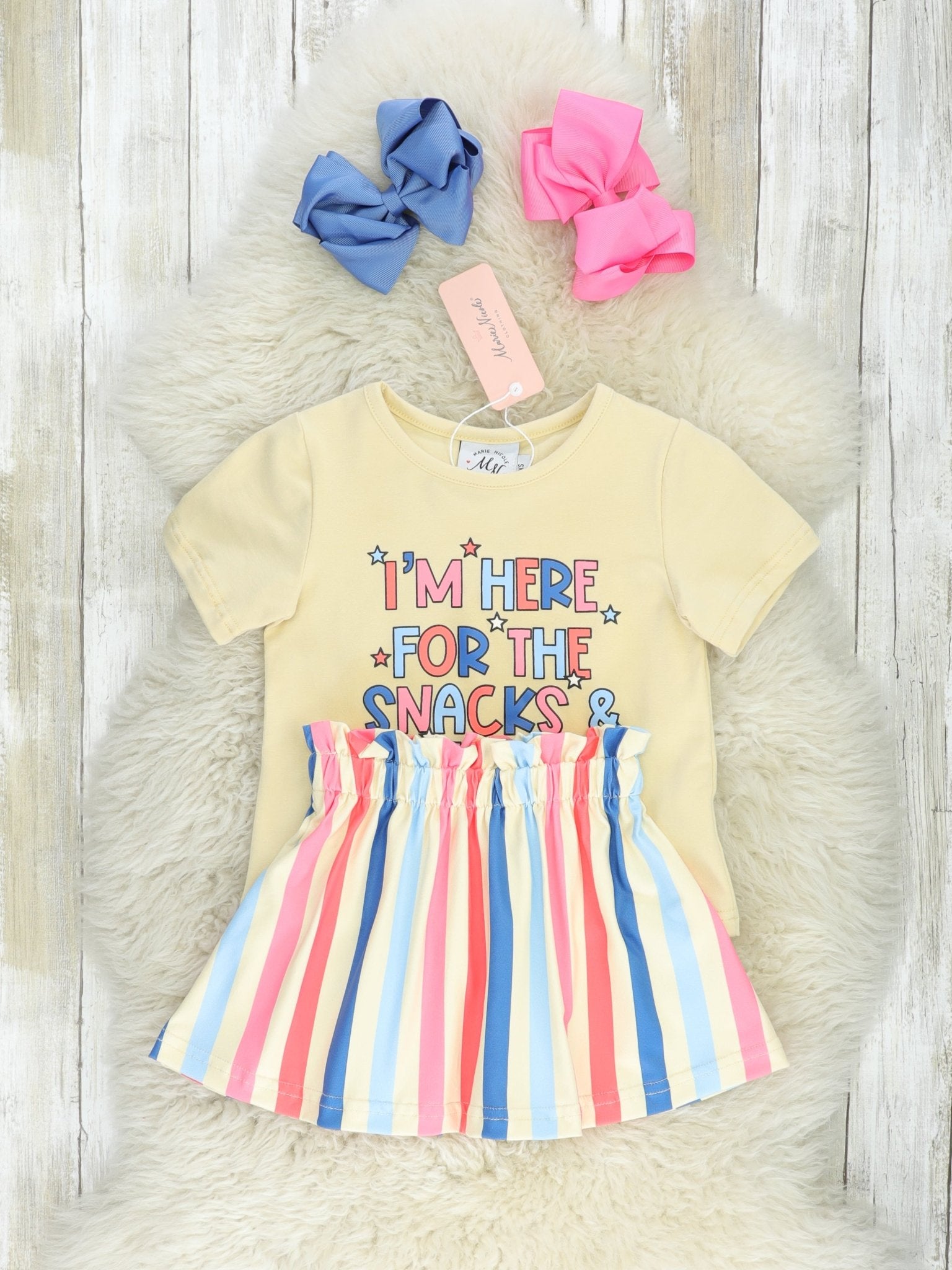 "Snacks & Freedom" Skirt Outfit - Marie Nicole Clothing