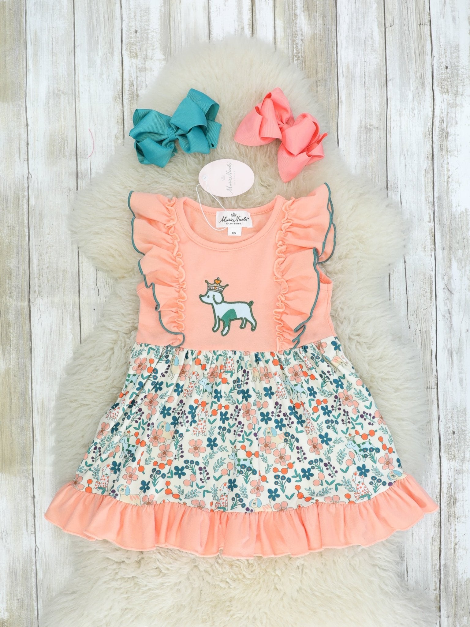MNC Royal Pups - Eloise Ruffle Dress™ - Marie Nicole Clothing