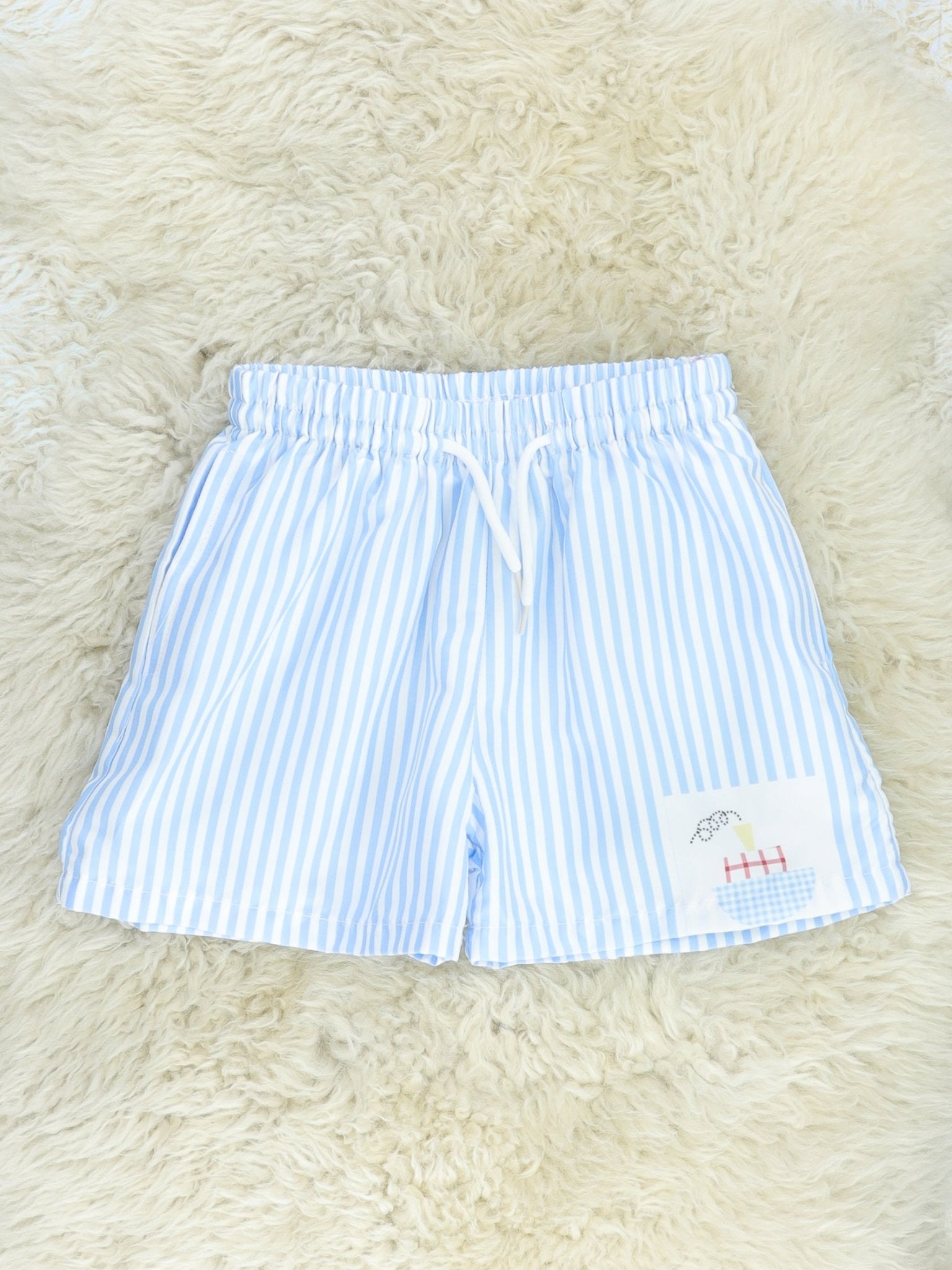 Striped Steamboat Swim Trunks - Marie Nicole Clothing