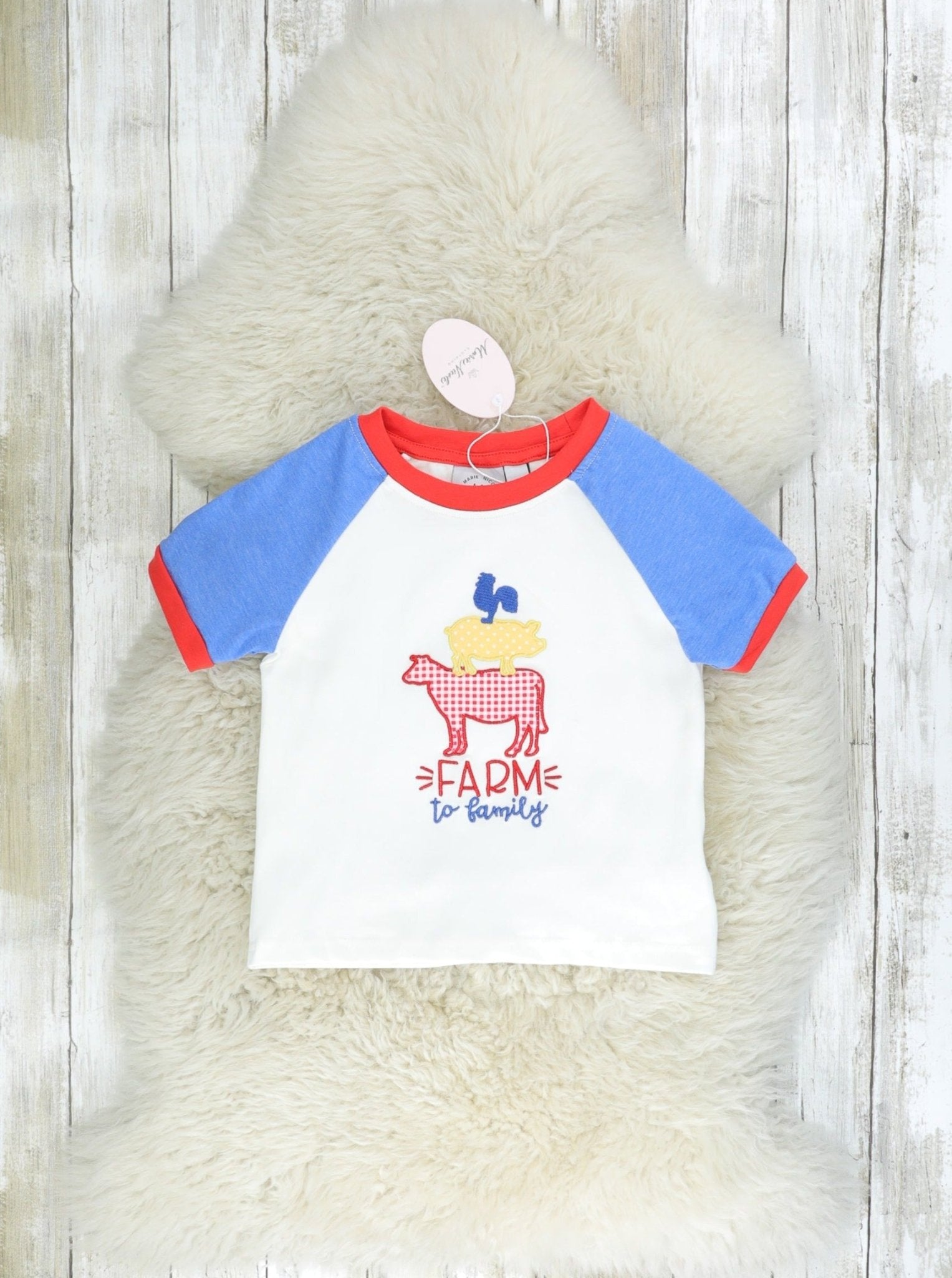 "Farm To Family" Raglan Shirt - Marie Nicole Clothing