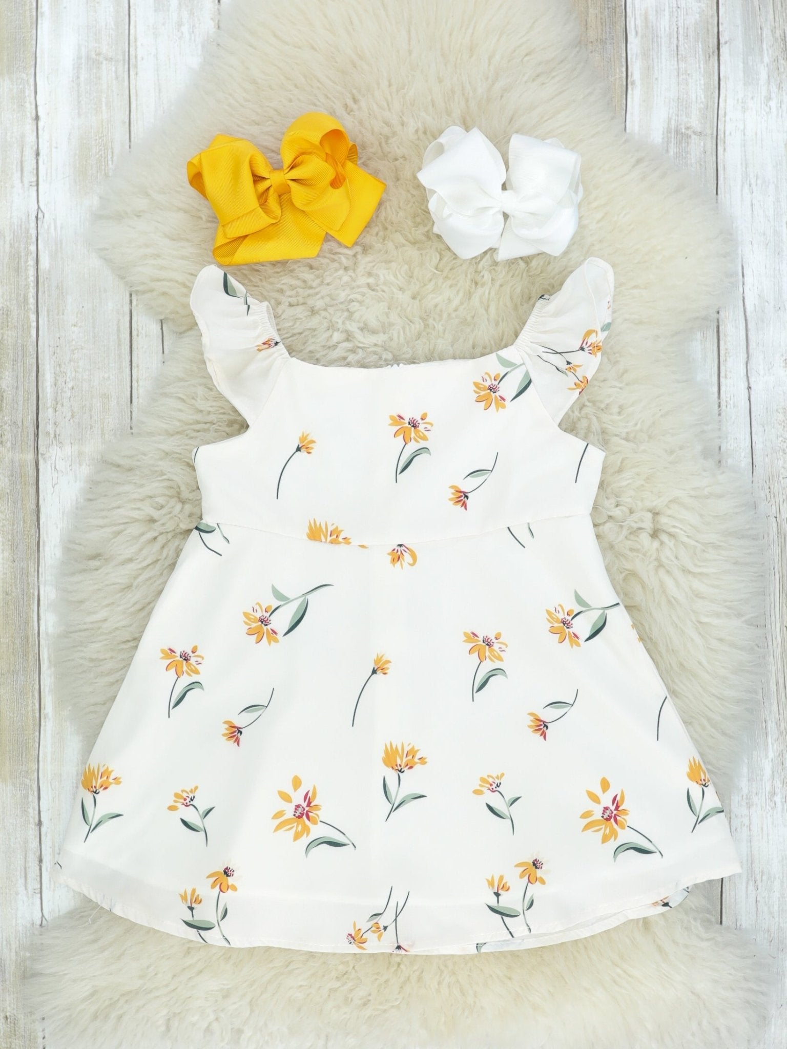 Mom & Me Dainty Floral Fluttersleeve Dress - Marie Nicole Clothing