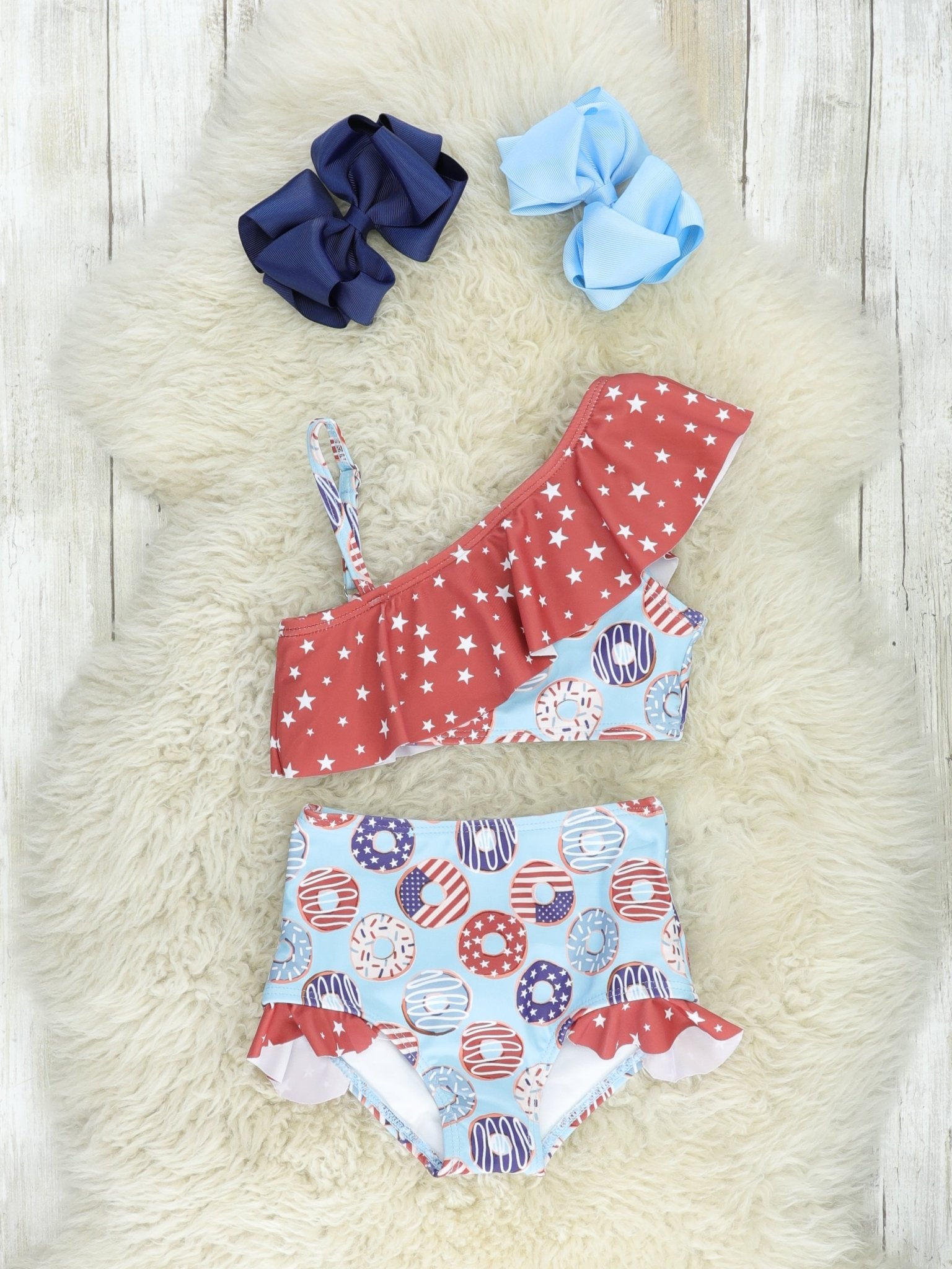 Mom & Me Stars & Stripes Donut Swimsuit - Marie Nicole Clothing