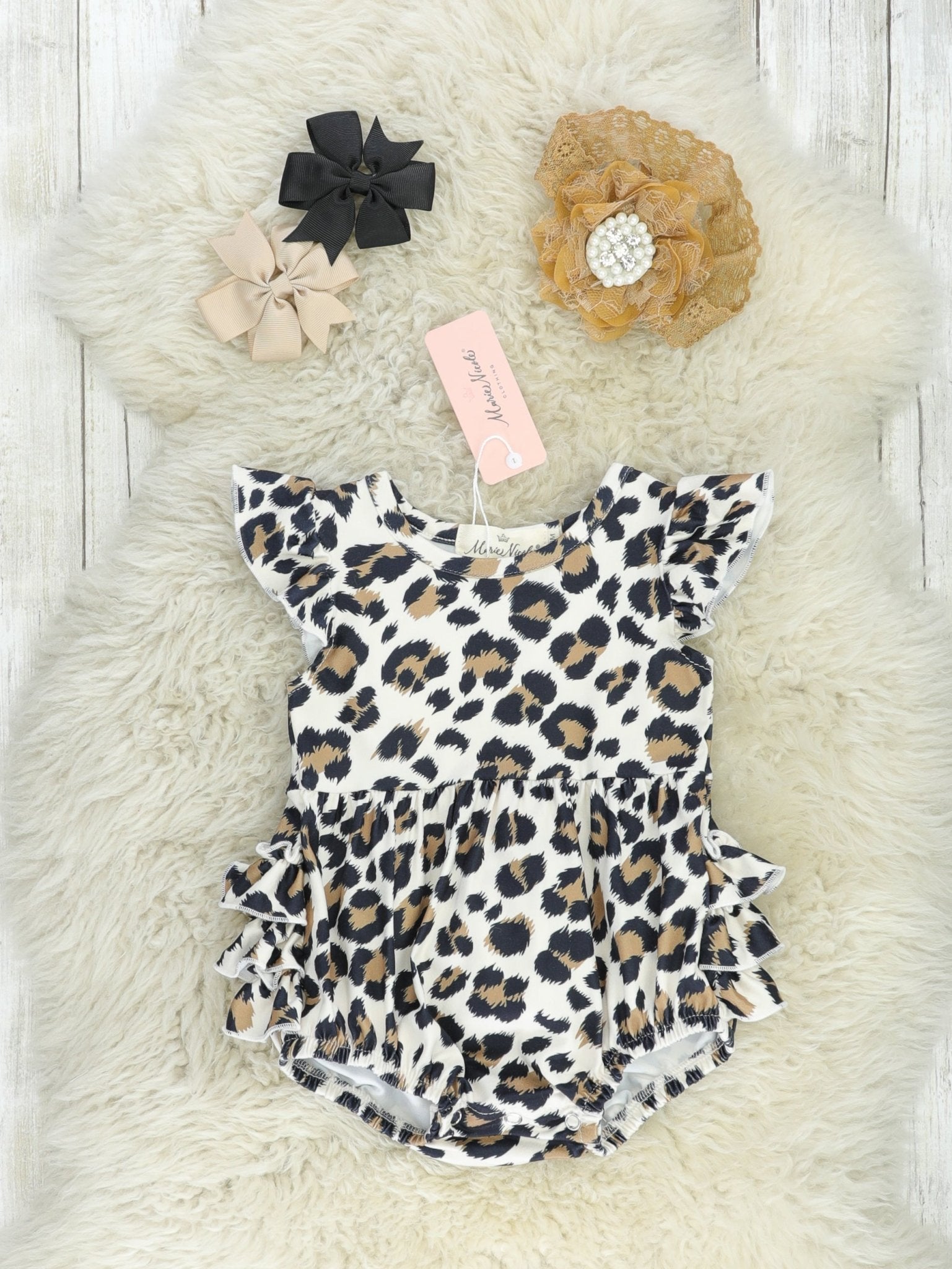 Mom & Me Leopard Tie Dress & Romper - Marie Nicole Clothing