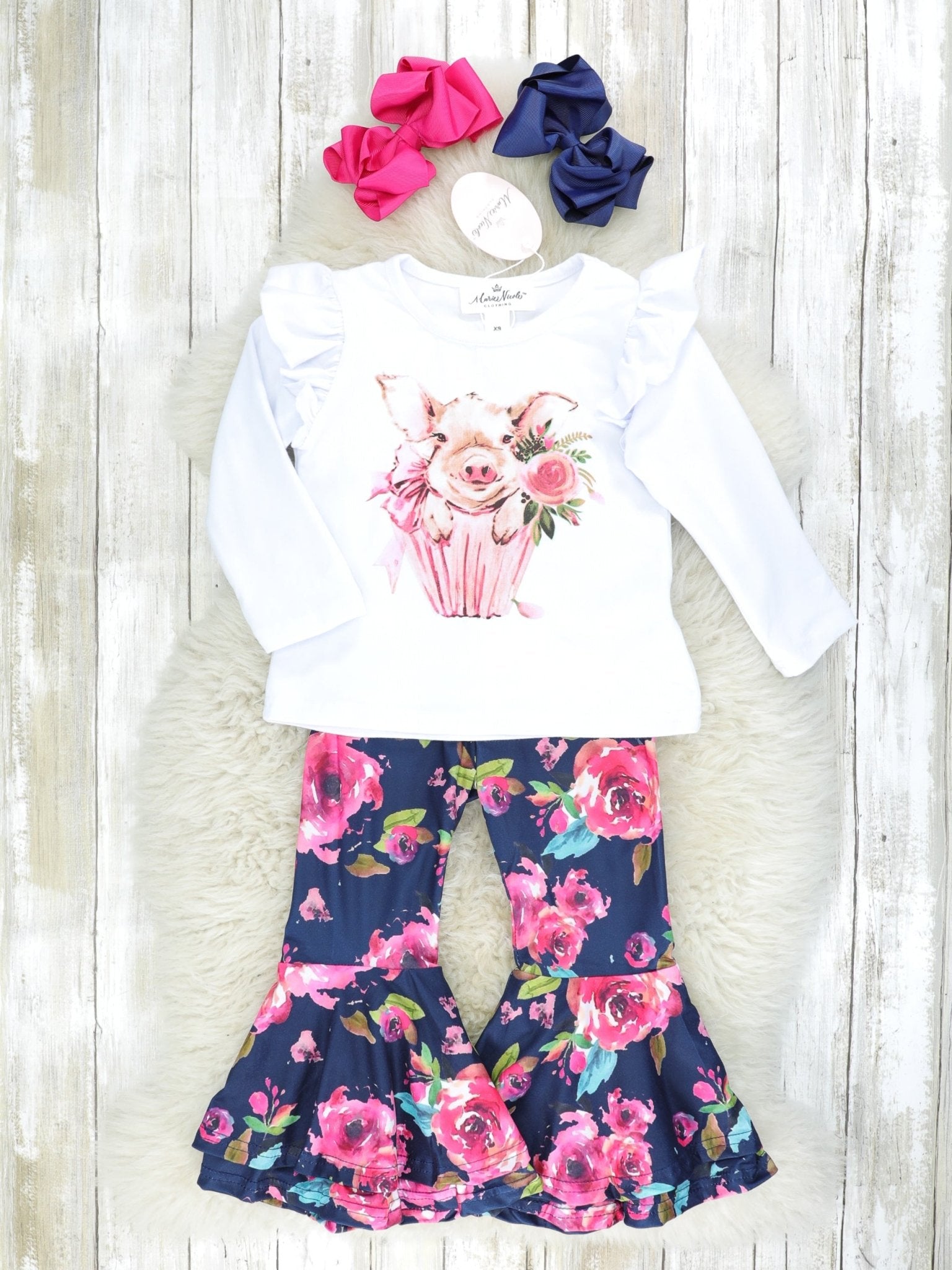 Piggy Bell Bottom Outfit - Marie Nicole Clothing