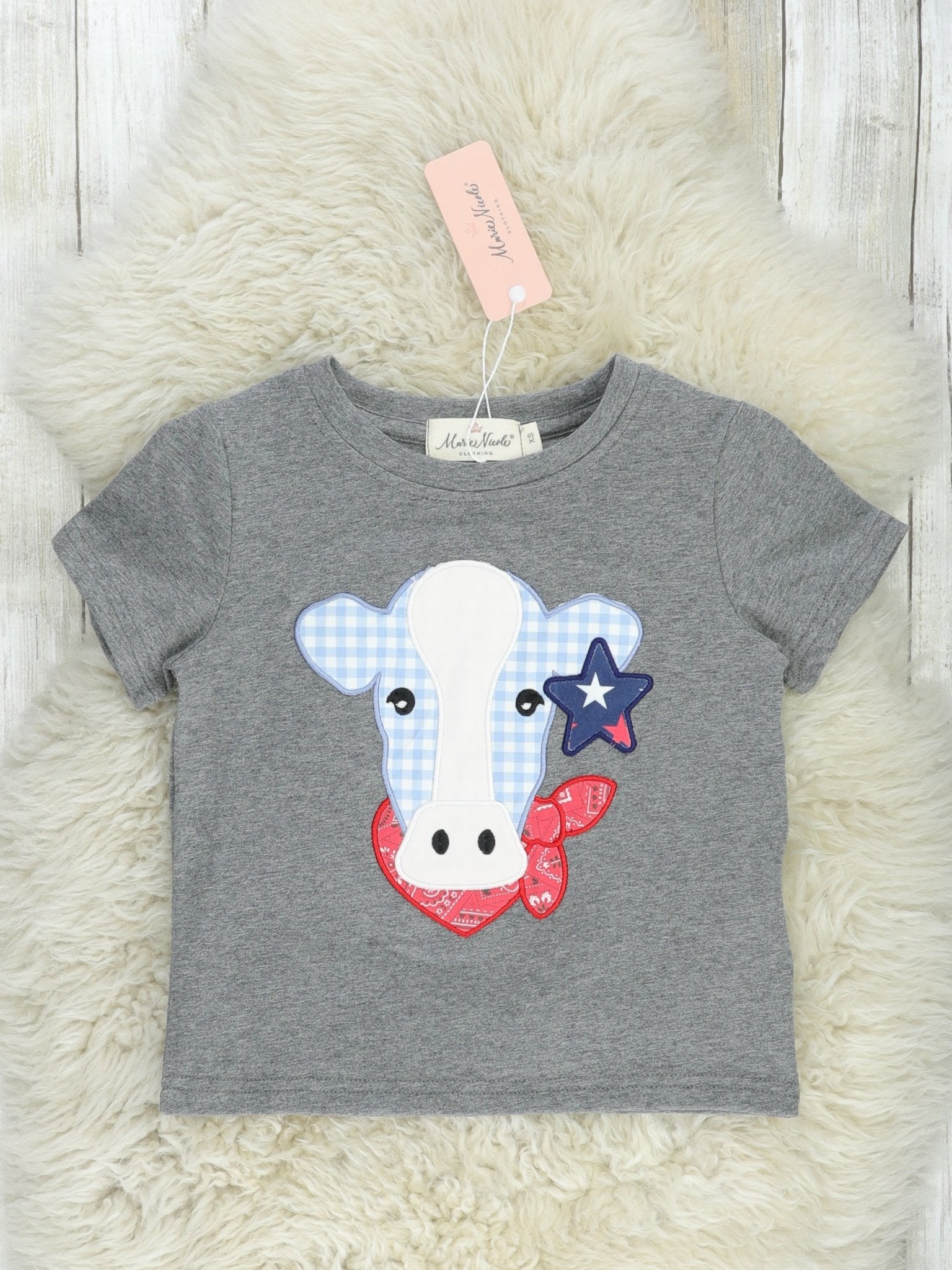 Stars & Stripes Cow Shirt - Marie Nicole Clothing