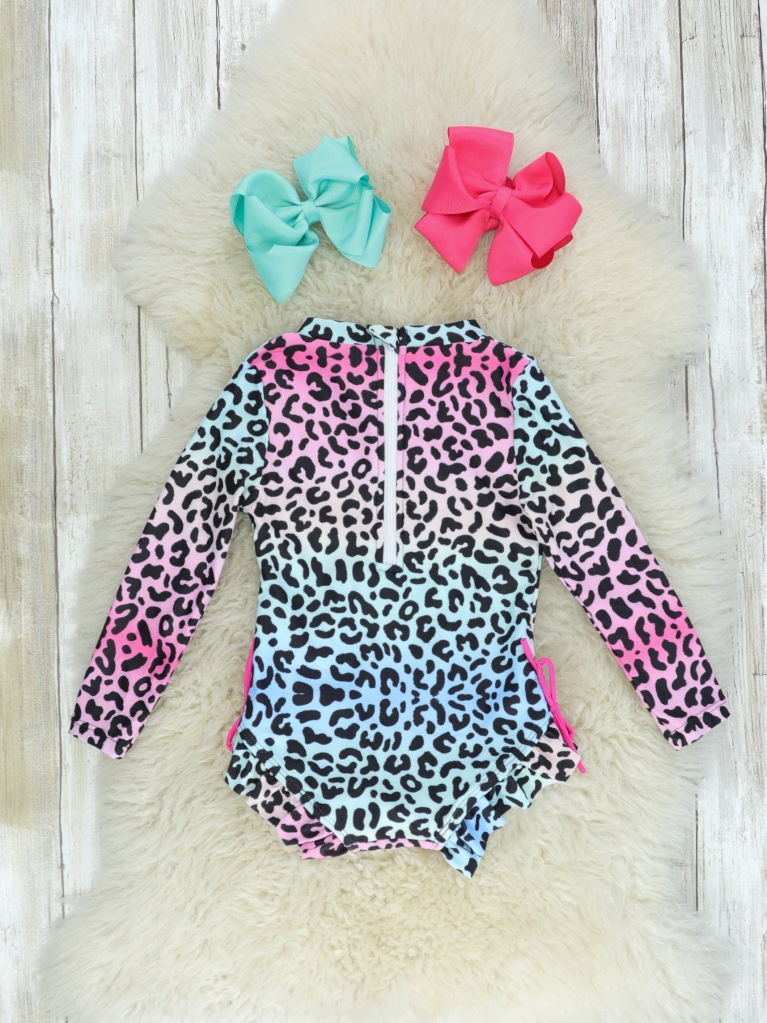 Rainbow Leopard One Piece Swimsuit - Marie Nicole Clothing