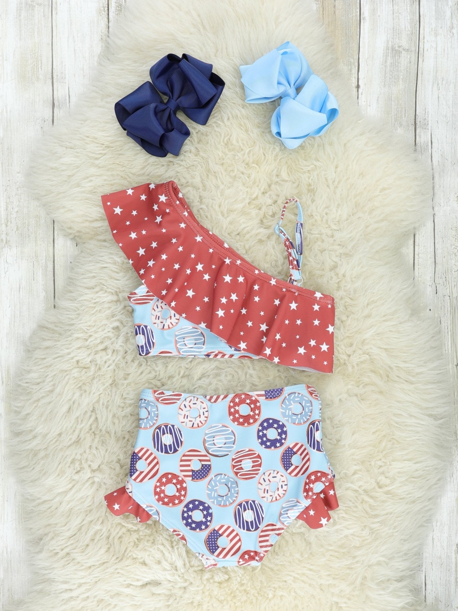 Mom & Me Stars & Stripes Donut Swimsuit - Marie Nicole Clothing