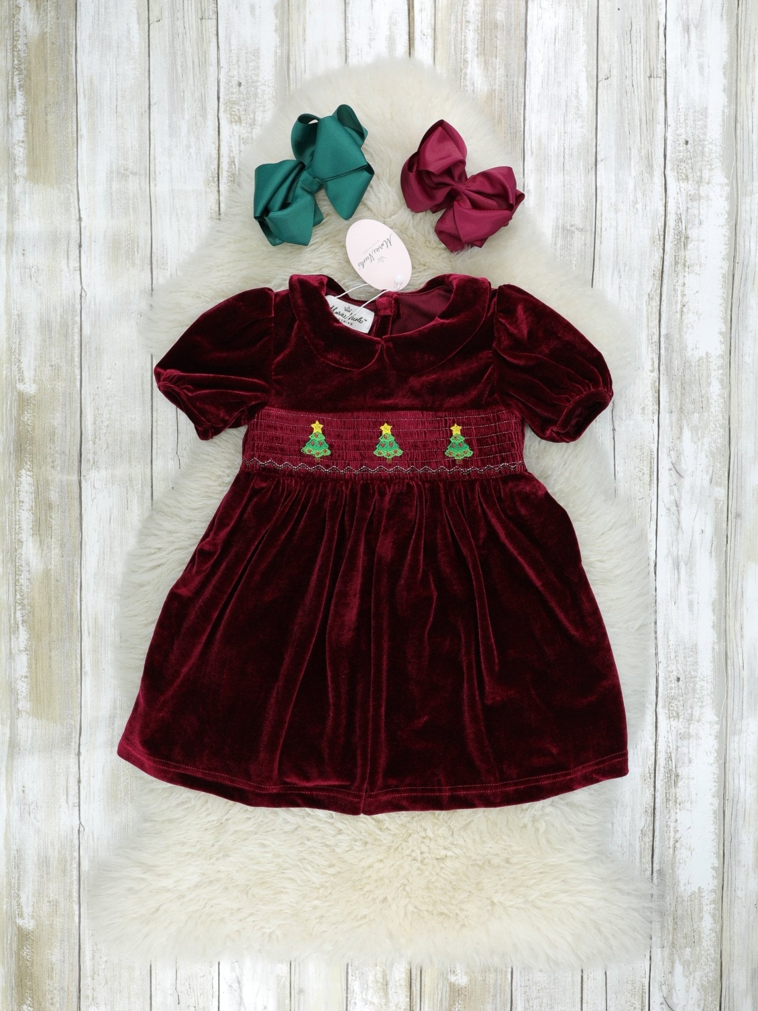 Smocked Christmas Sister Set Marie Nicole Clothing Smocked Christmas Sister Set Marie Nicole Clothing
